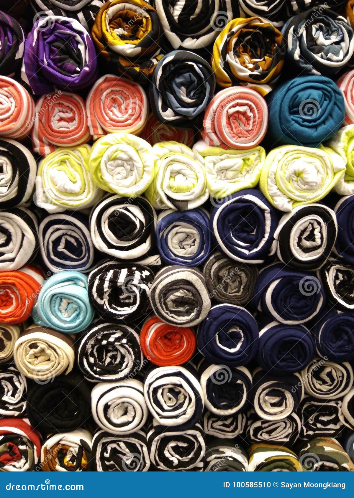 Pants or Underwear are Stacked Rolls. Stock Photo Image of decoration