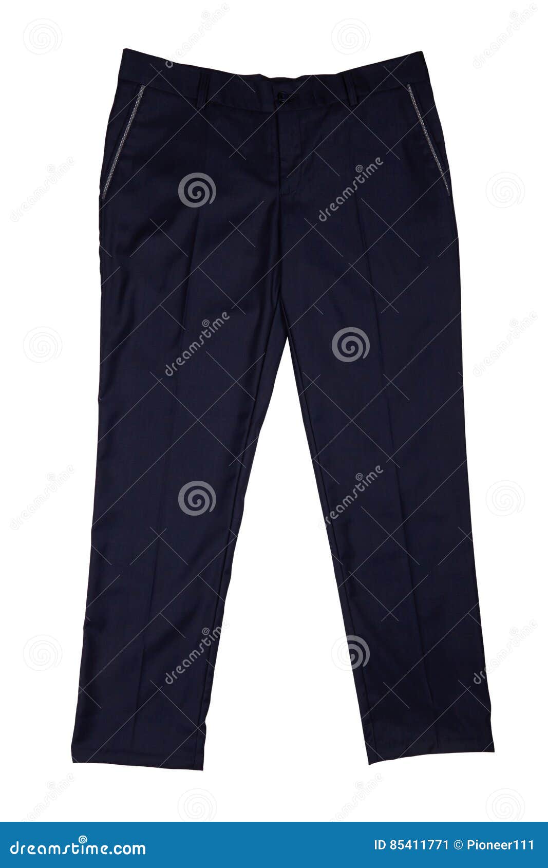 Pants on a white stock image. Image of blue, handger - 85411771