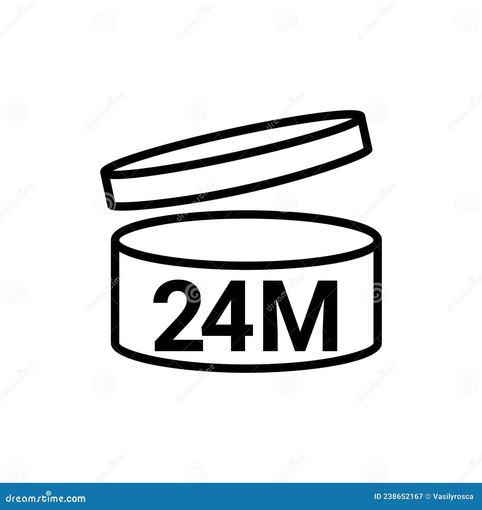 24 Month. Period after opening, PAO symbol, expiration date icon. 629344  Vector Art at Vecteezy