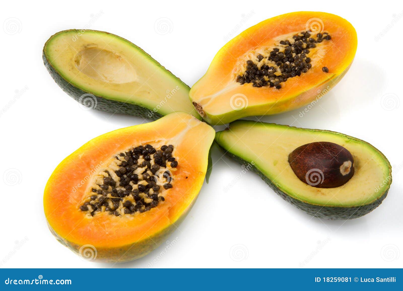 Papaya and avocados stock image. Image of papaya, fresh 18259081