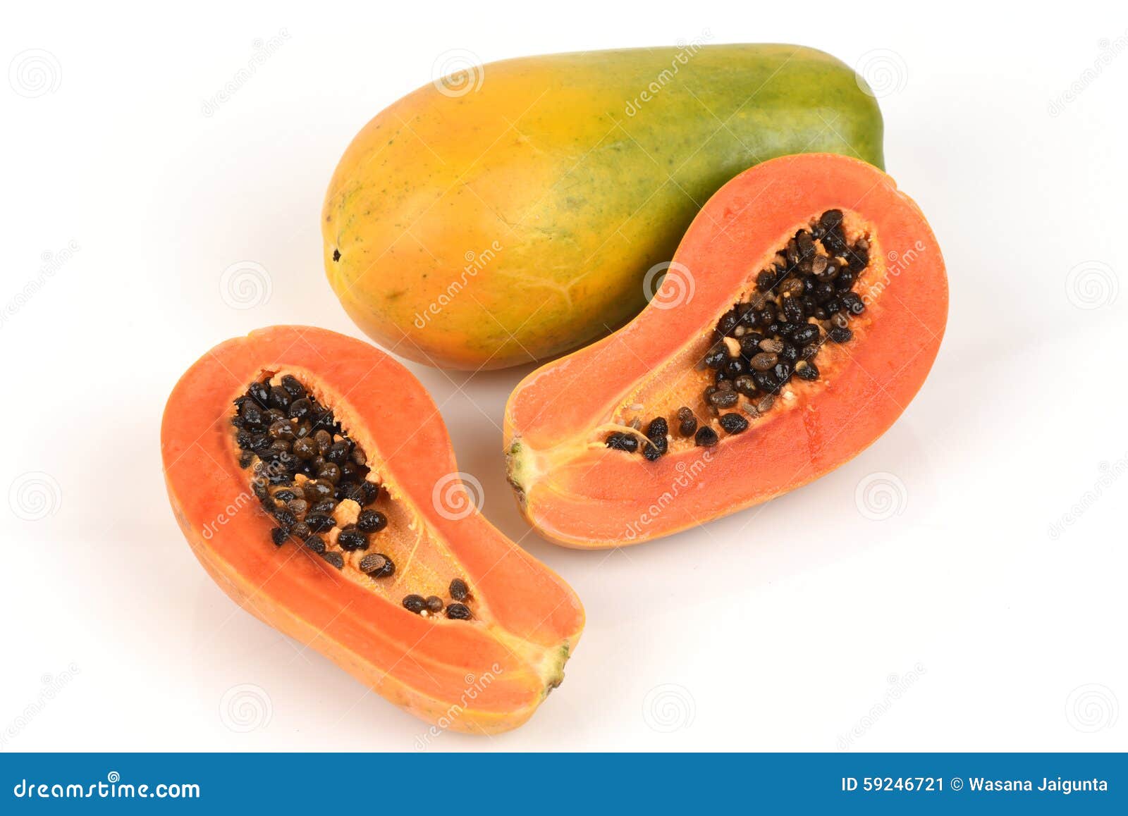 Papaya. stock image. Image of pawpaw, juicy, white, collection 59246721
