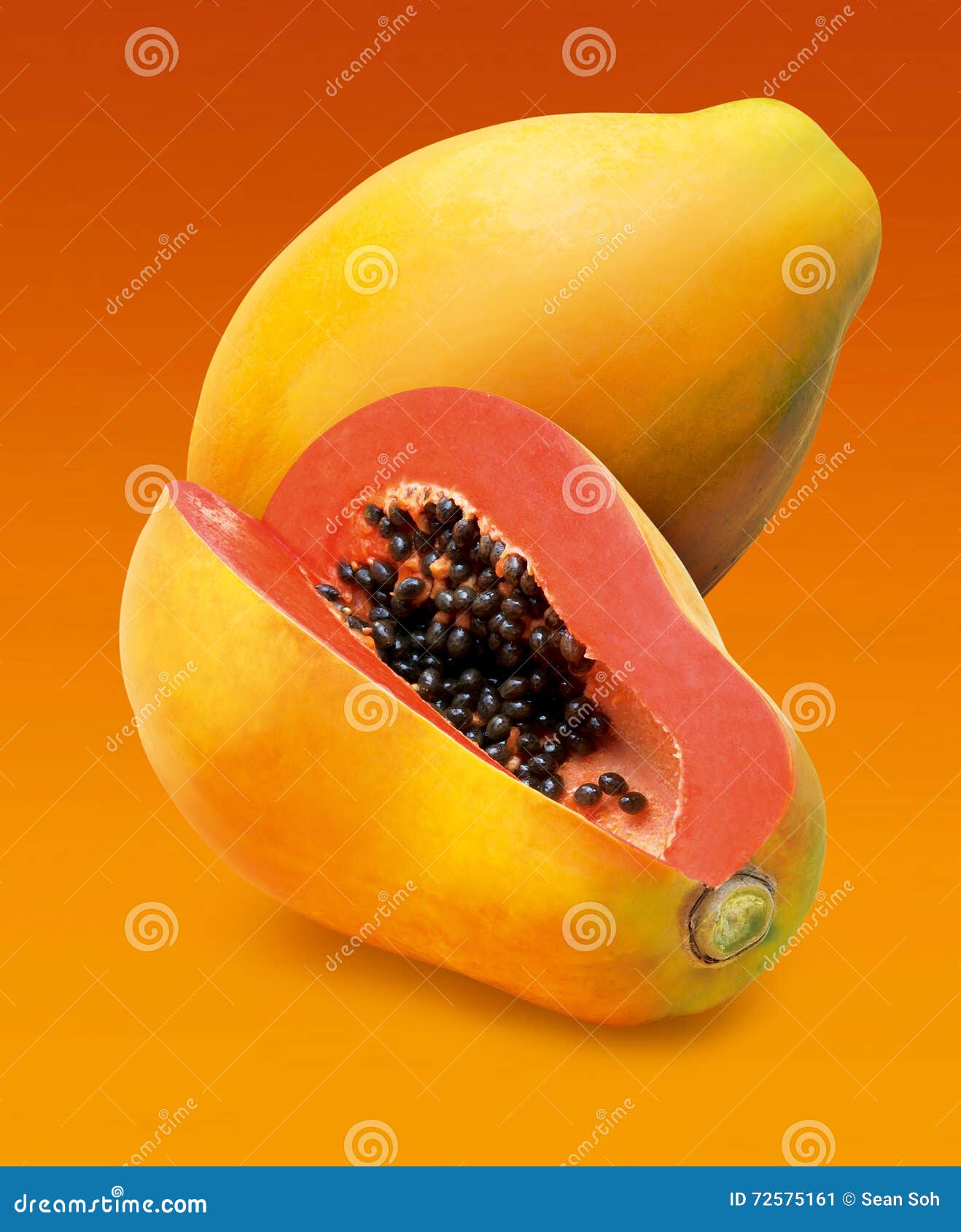 Papaya stock image. Image of leaf, garden, freshness 72575161