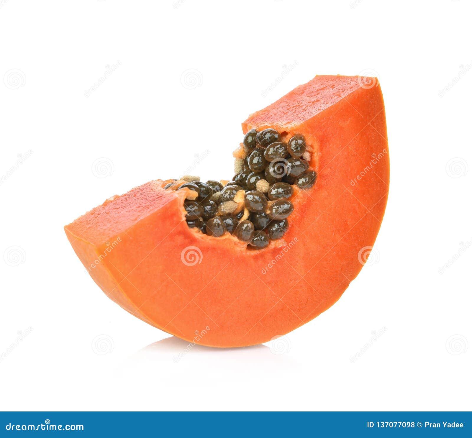 Papaya Isolated on a White Background Stock Photo - Image of isolated