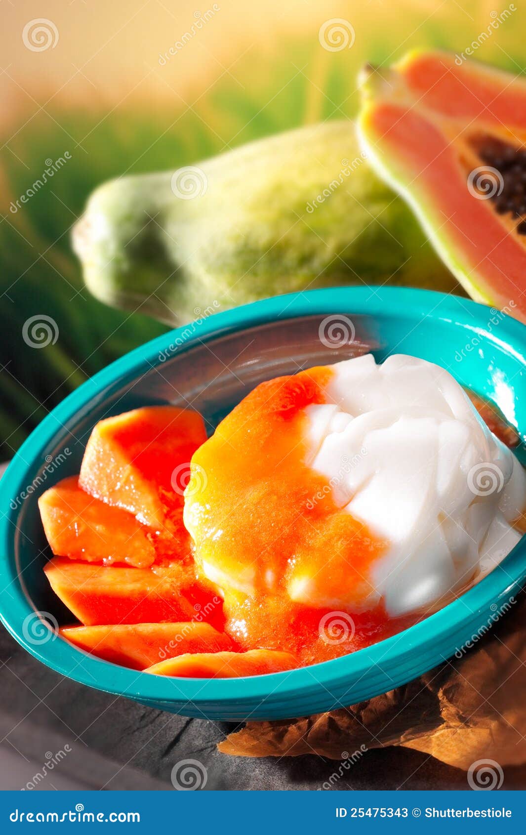 Papaya pudding stock image. Image of papaya, tasty, fruit 25475343