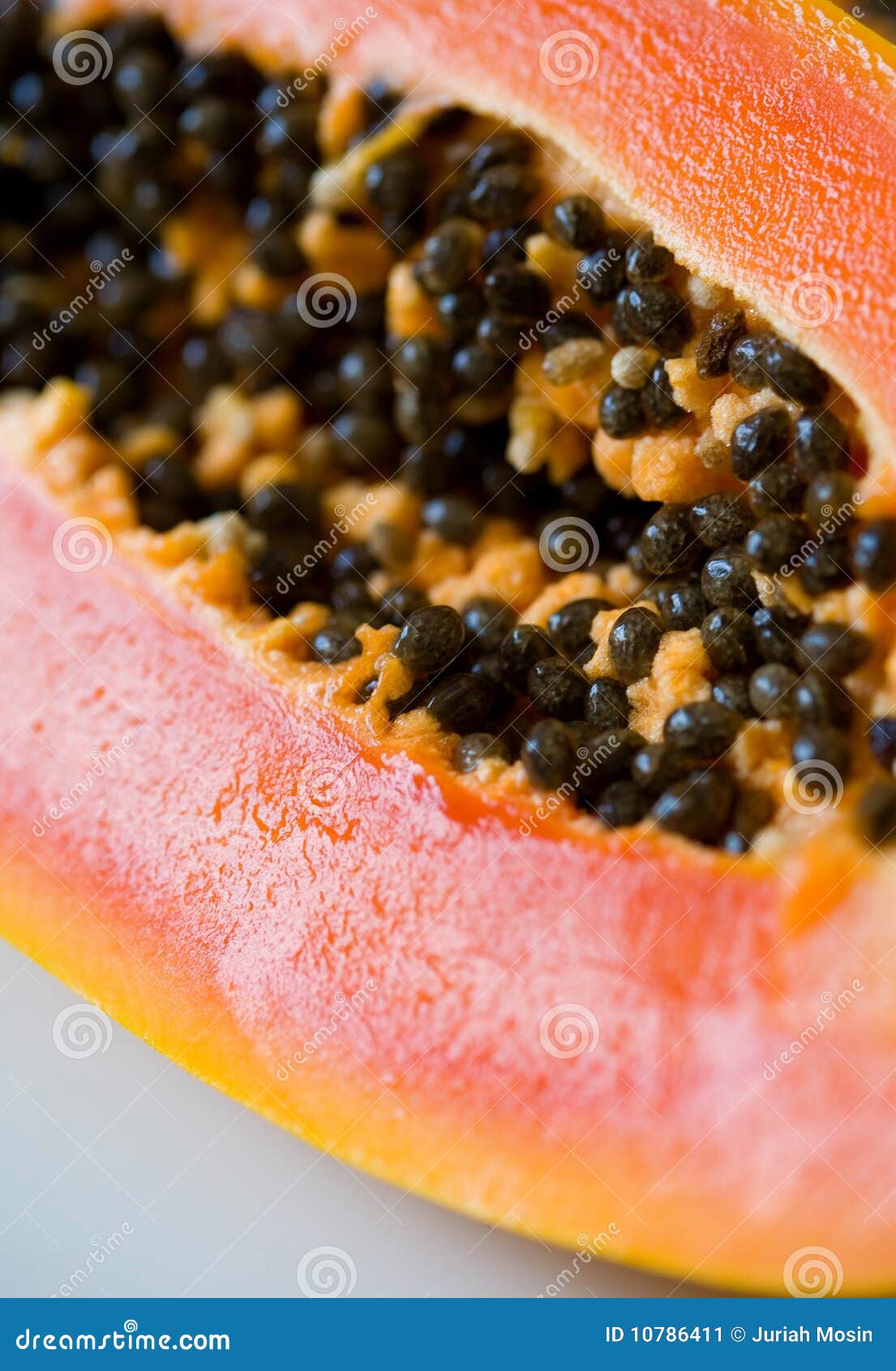Papaya Sliced Showing Black Seeds Stock Image Image of fruit, soft