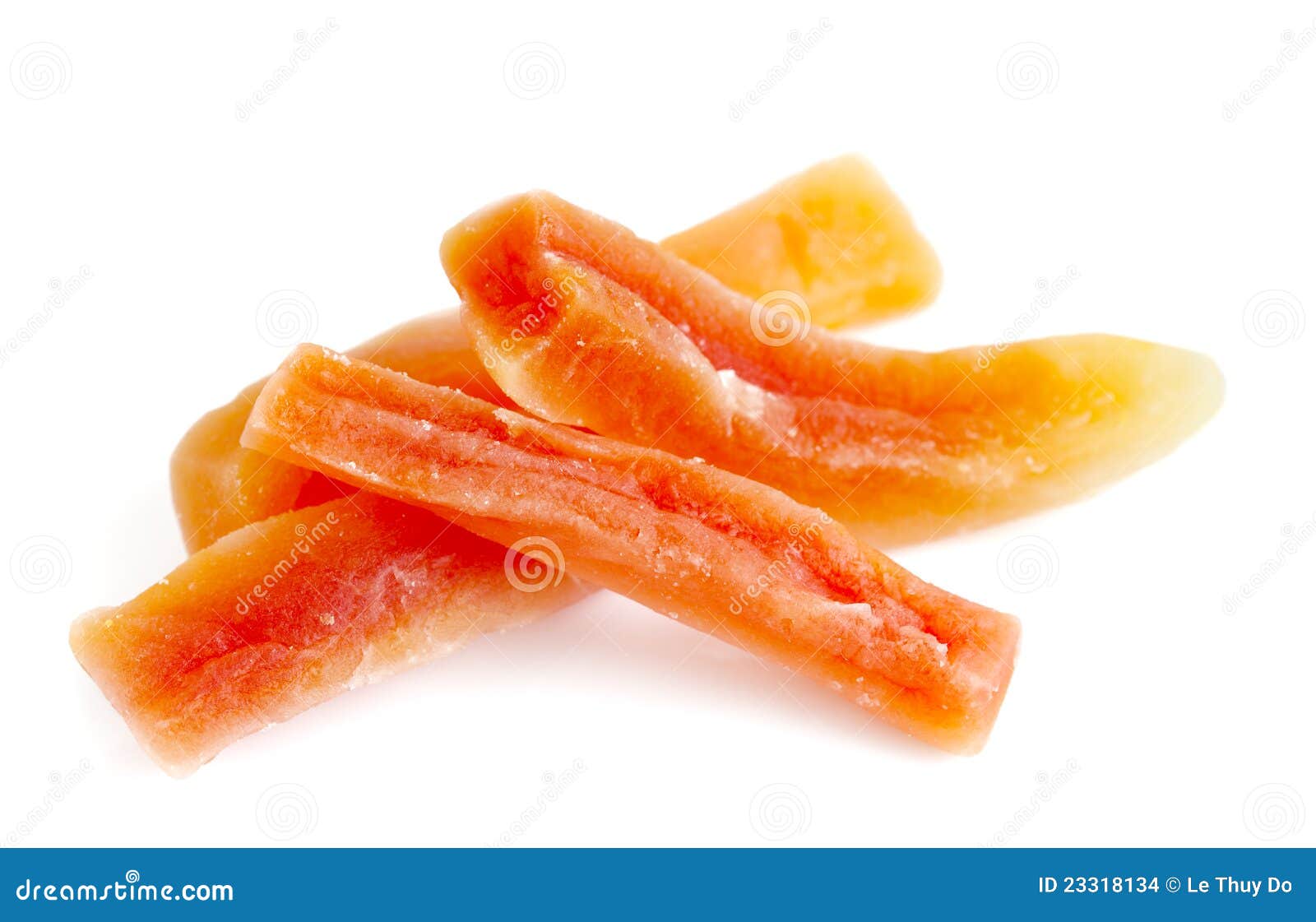 Papaya Sticks stock photo. Image of yellow, dehydrated 23318134