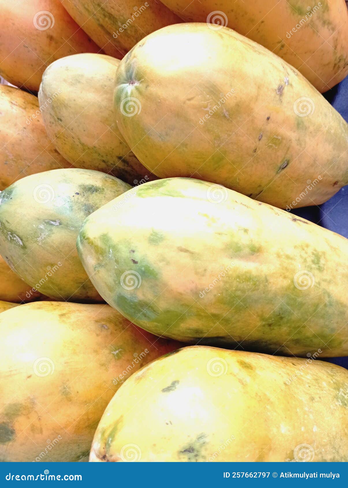 Is a Papaya Waiting for a Buyer Stock Image Image of citrus, apple