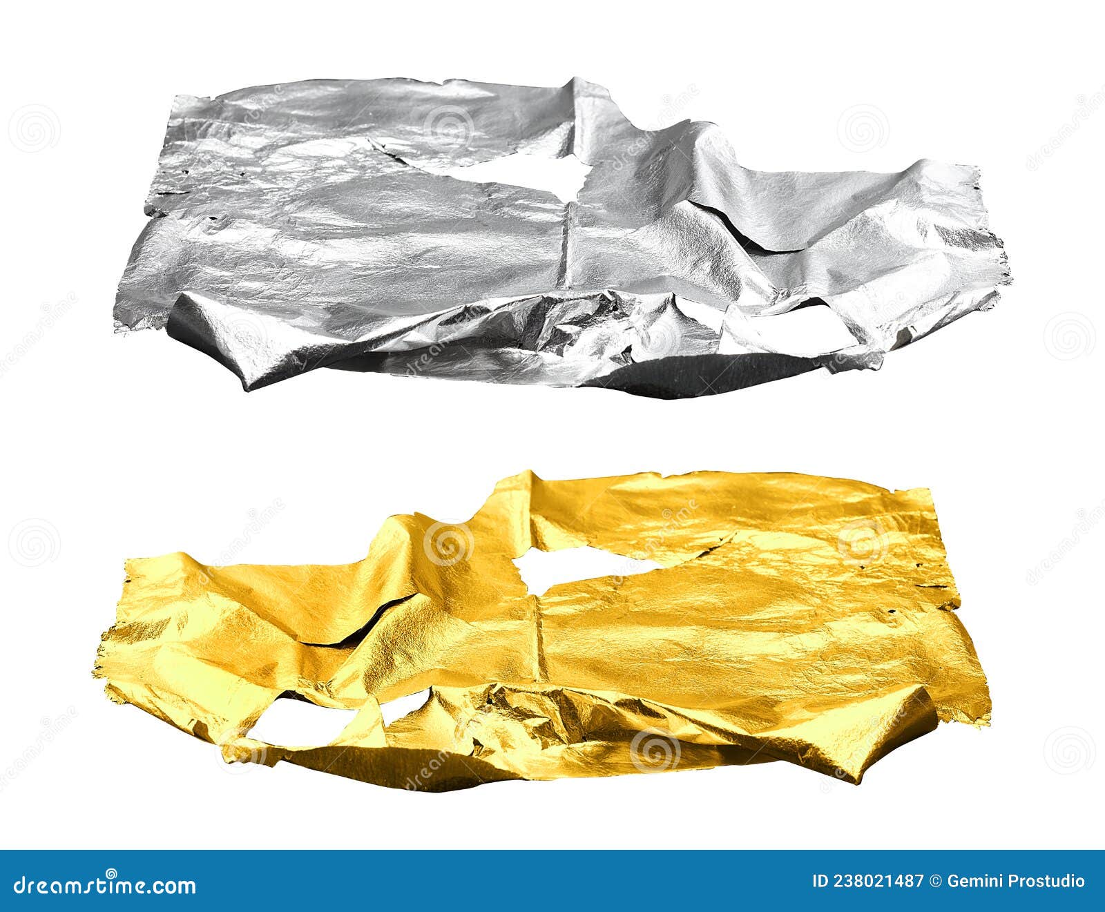 Papel De Papel De Aluminio De Plata Y Papel Dorado Hoja De Oro De Plata  Imagen de archivo - Imagen de plata, vendimia: 238021487