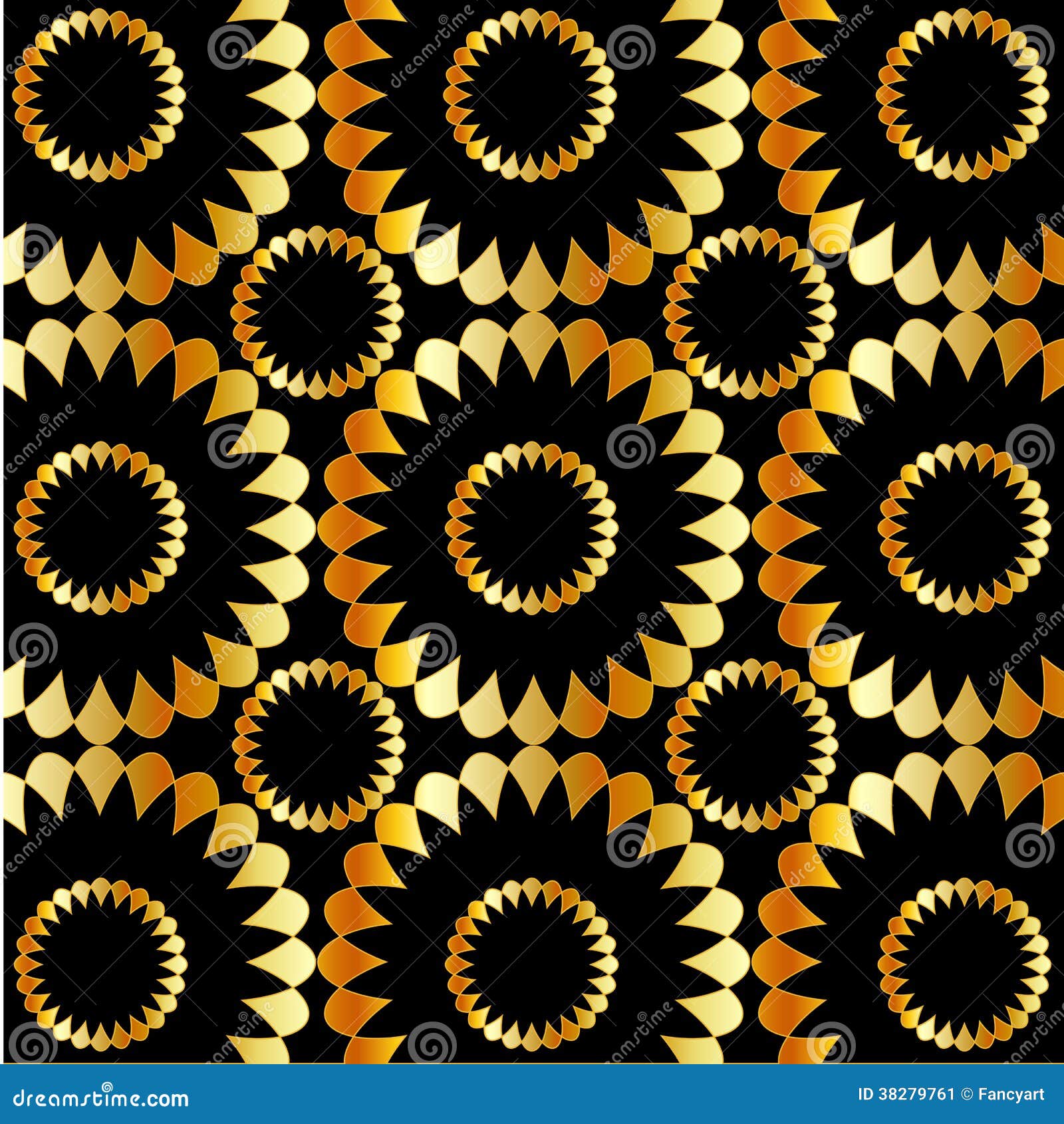 Papel De Parede Dourado Da Flor Ilustração do Vetor - Ilustração de  logotipo, caixa: 38279761