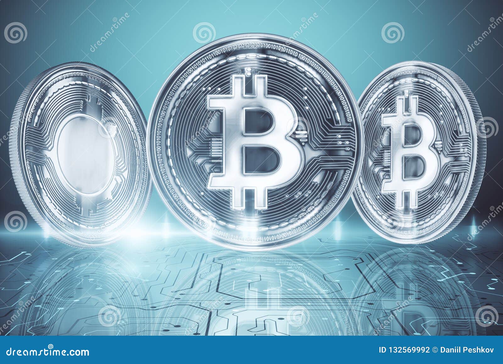 Papel De Parede De Prata Do Bitcoin Ilustração Stock - Ilustração de  brilhante, metal: 132569992