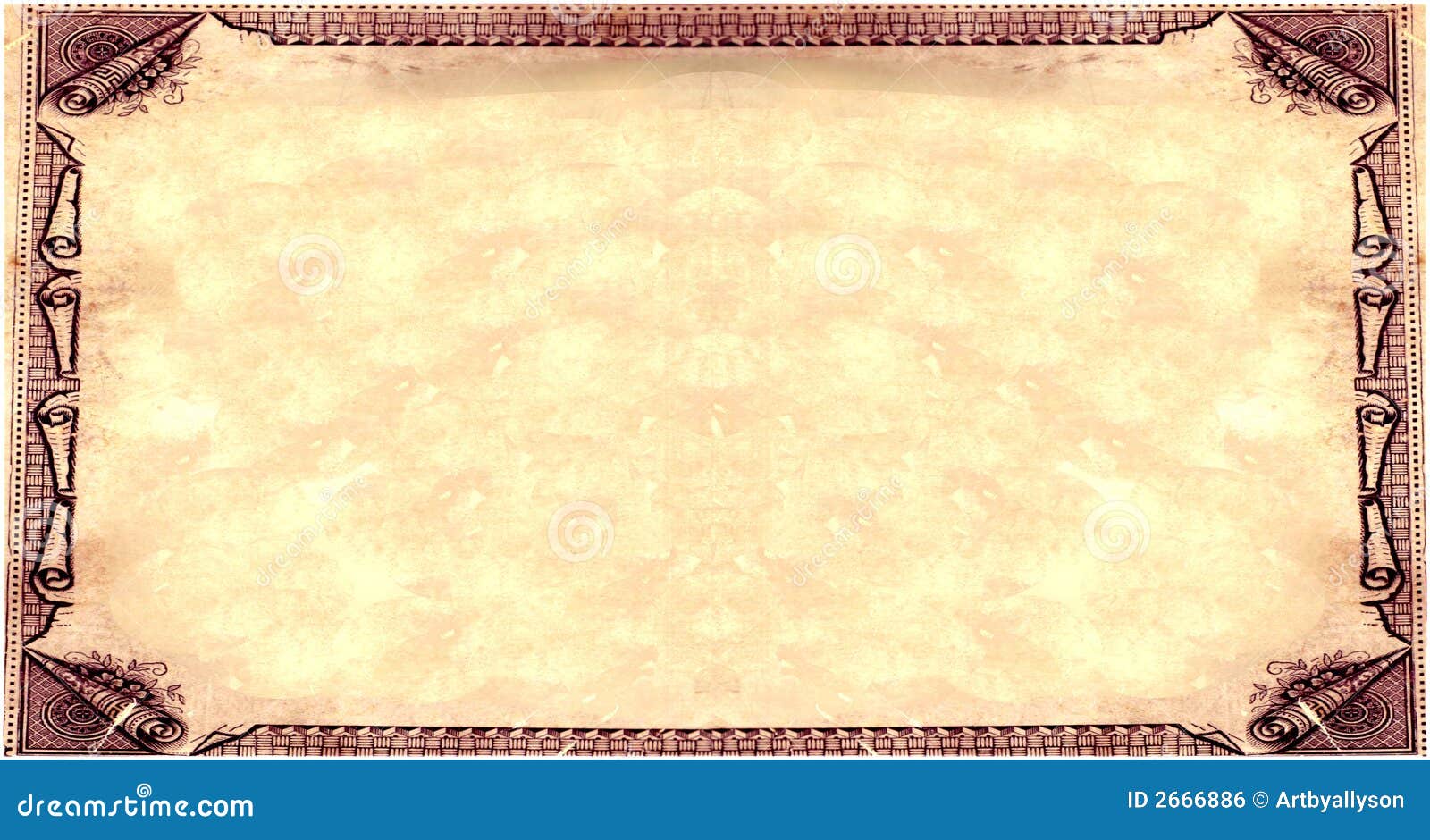 Papel De Pergaminho Real Do Sepia Ilustração Stock 