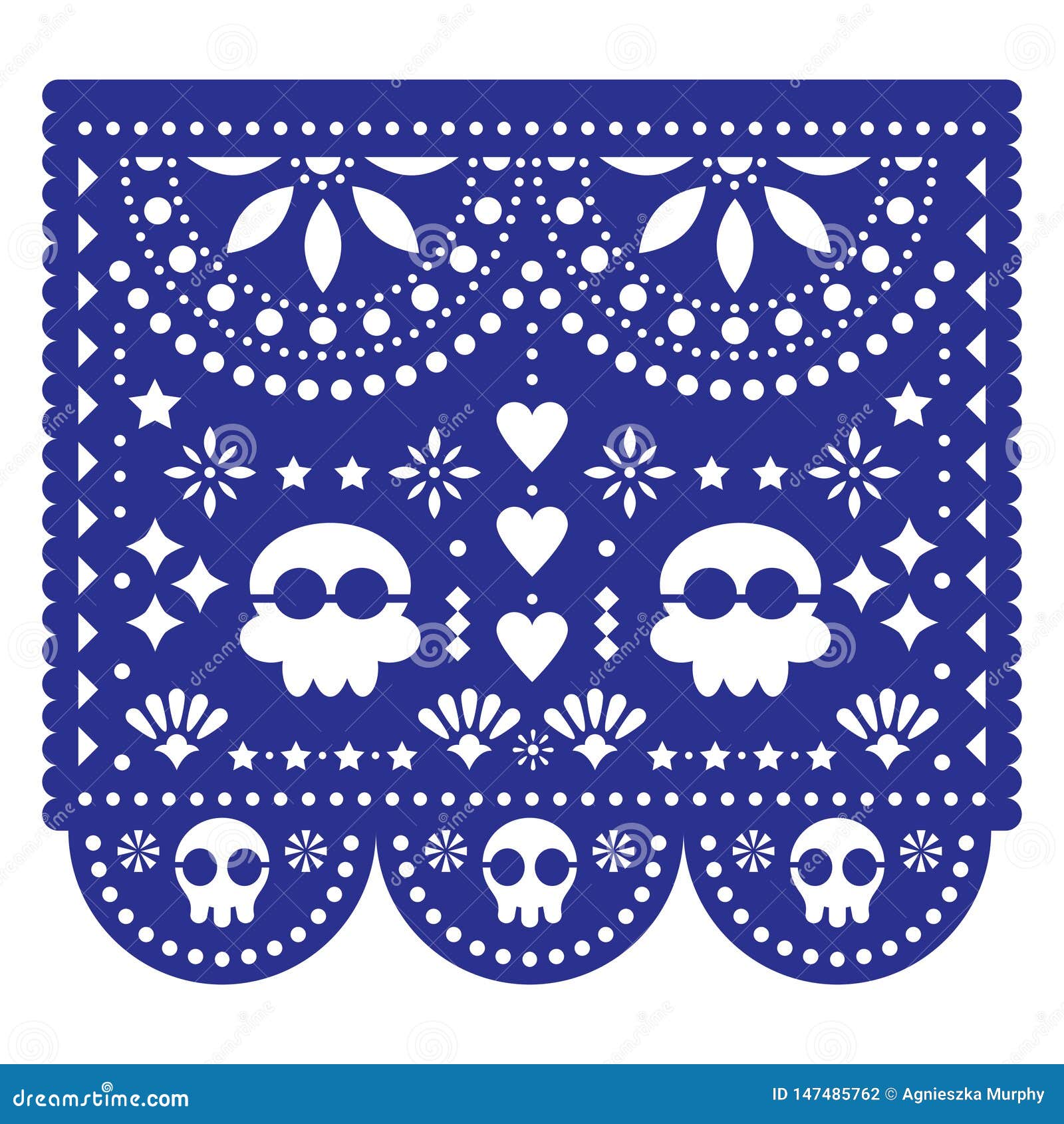 papel picado wedding invitation or greeting card  template - mexican paper cut out decoration with no text