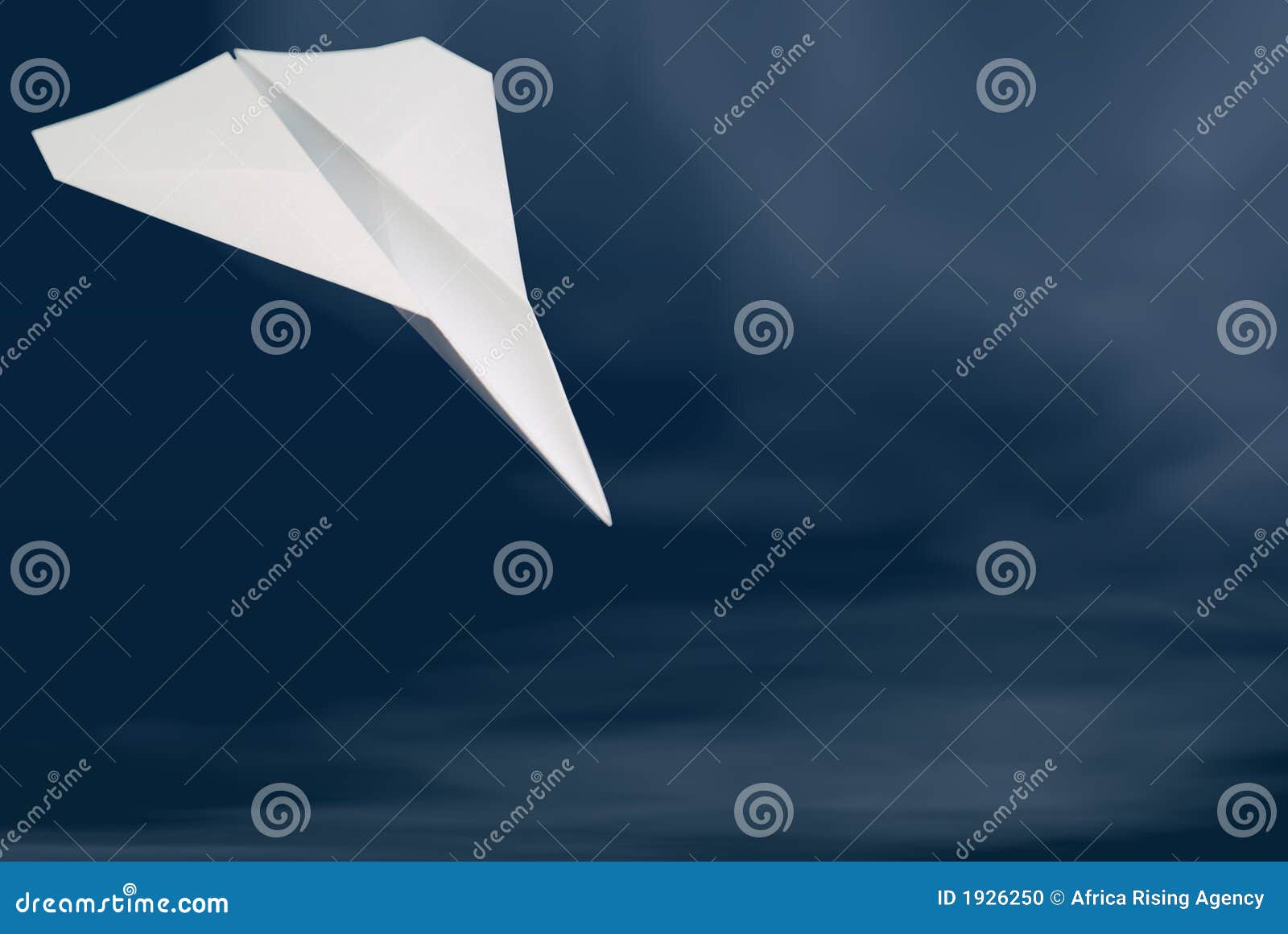 Paper Aeroplane on Blue Sky with Clouds Stock Photo - Image of airplane ...
