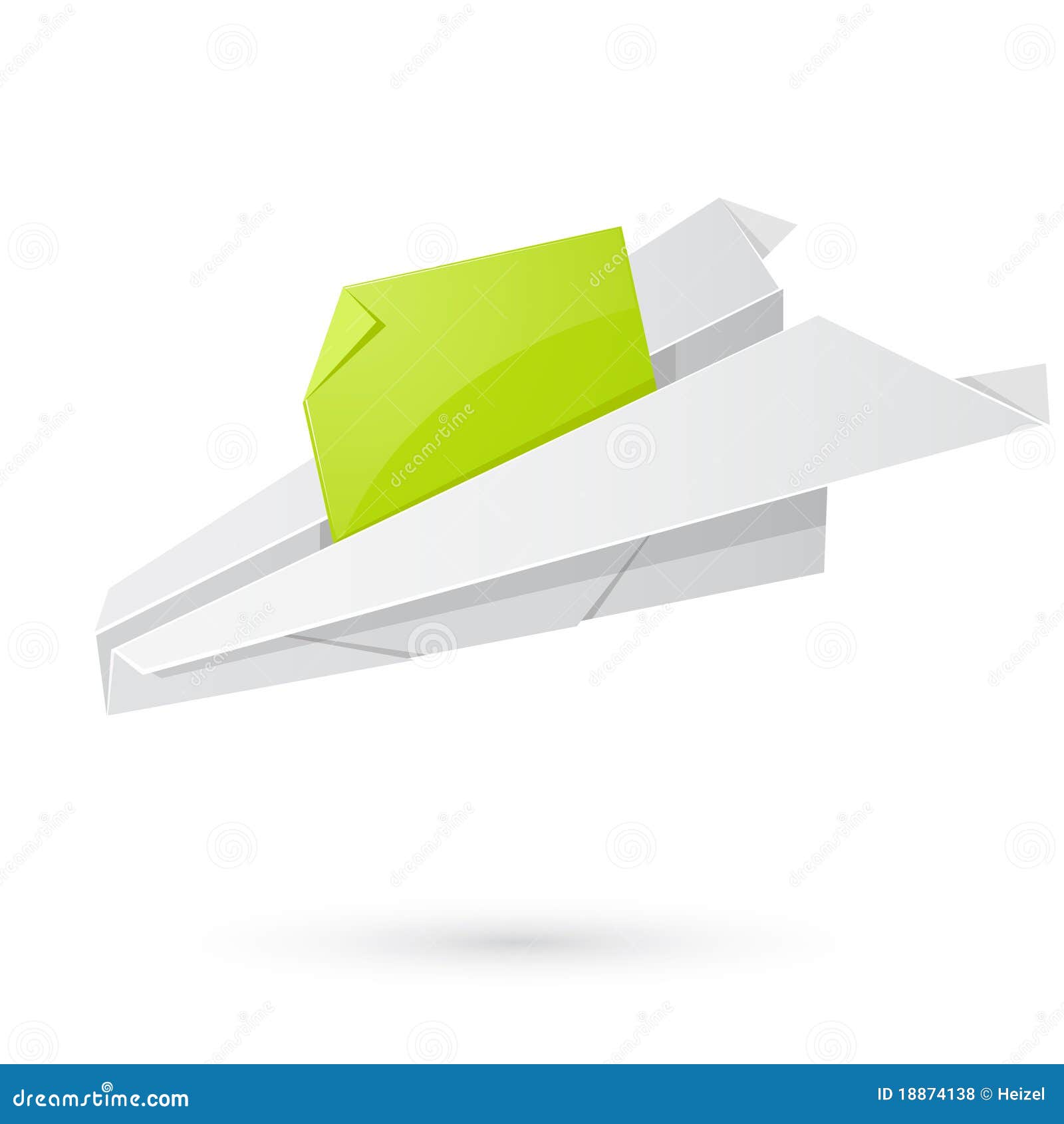 Paper Airplane Carrying the Message Stock Vector Illustration of