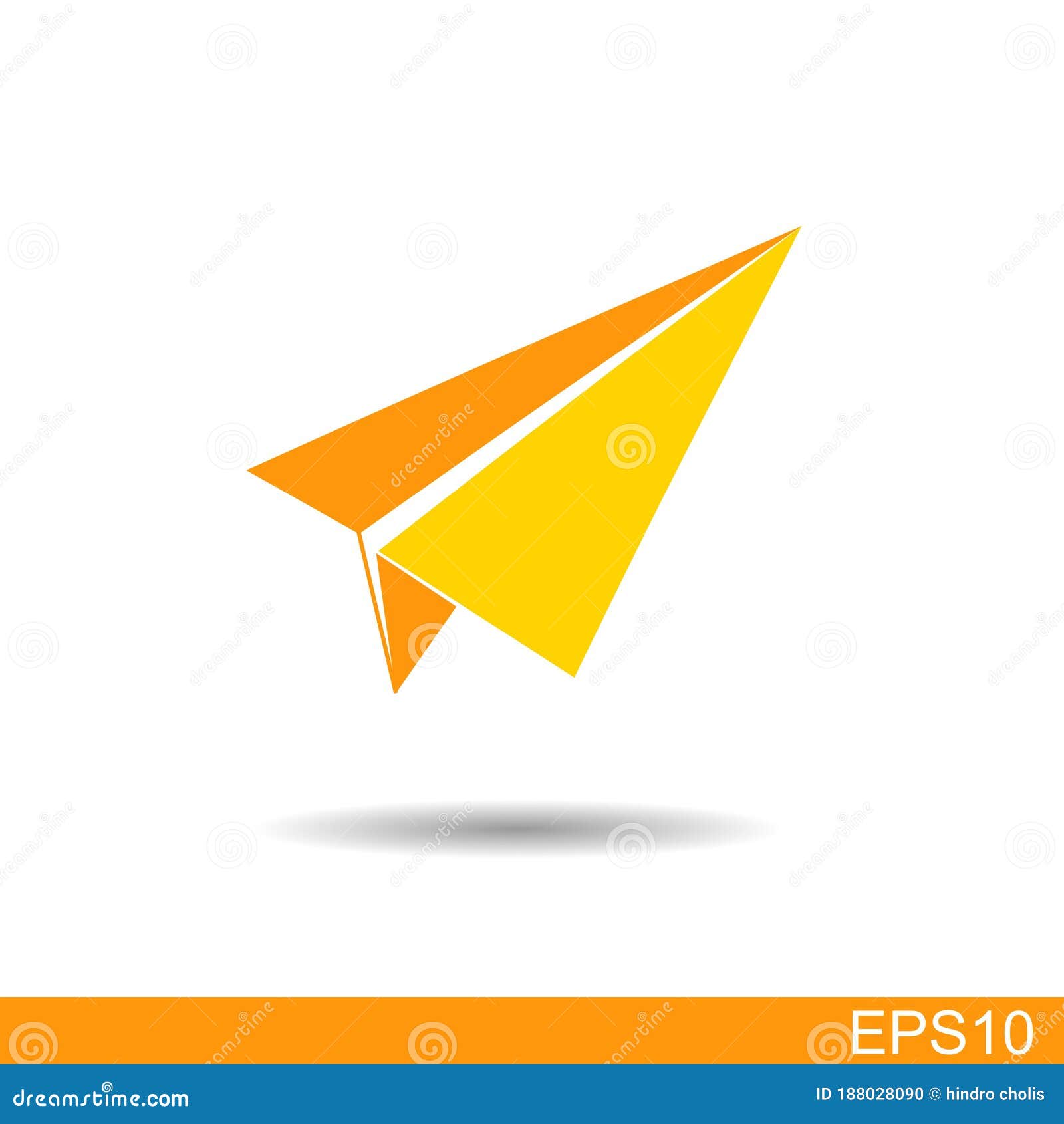 Paper Airplane Icon on a White Background. Stock Vector - Illustration ...