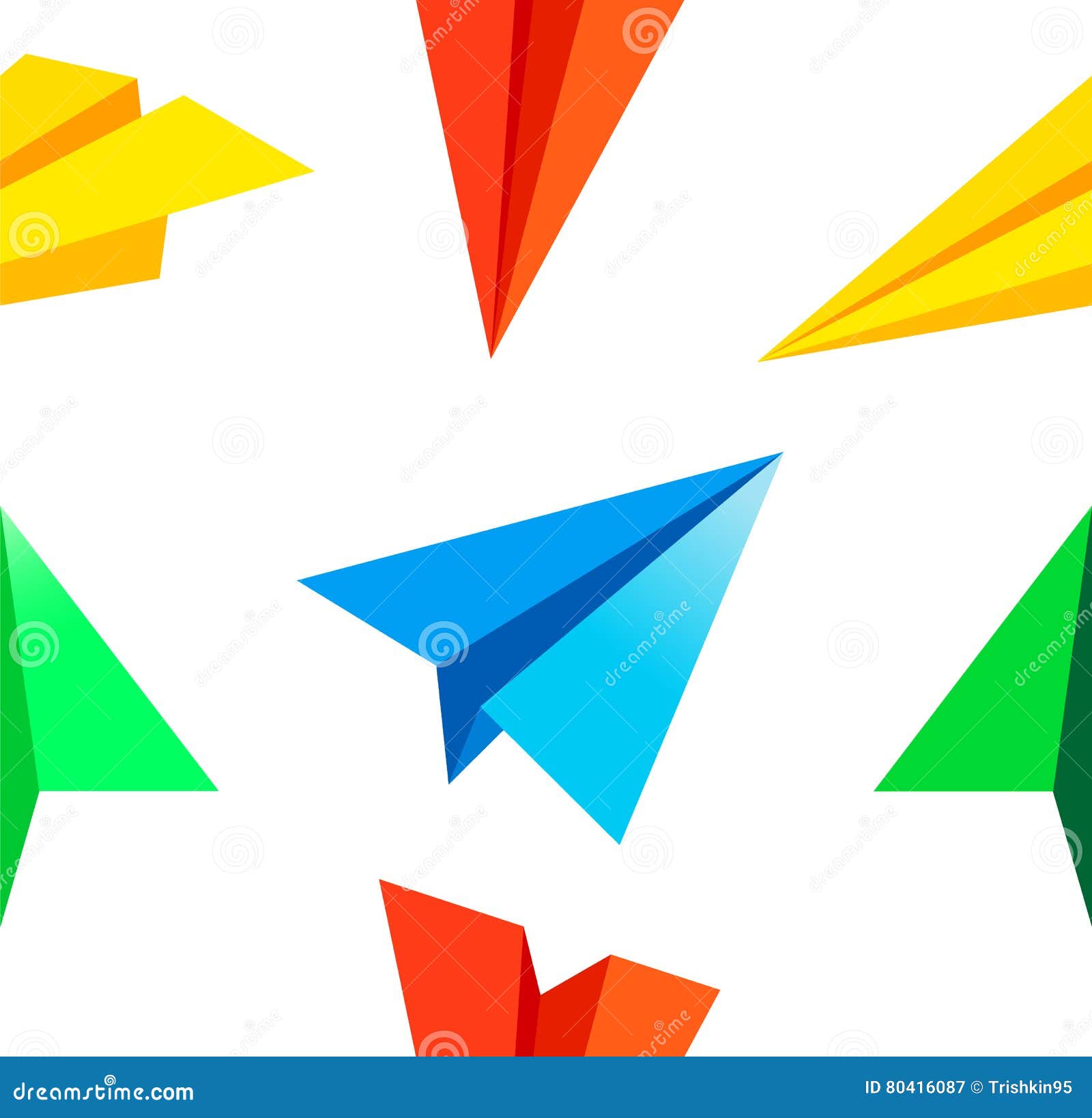 Paper Airplane Pattern . Vector Illustration Stock Vector ...