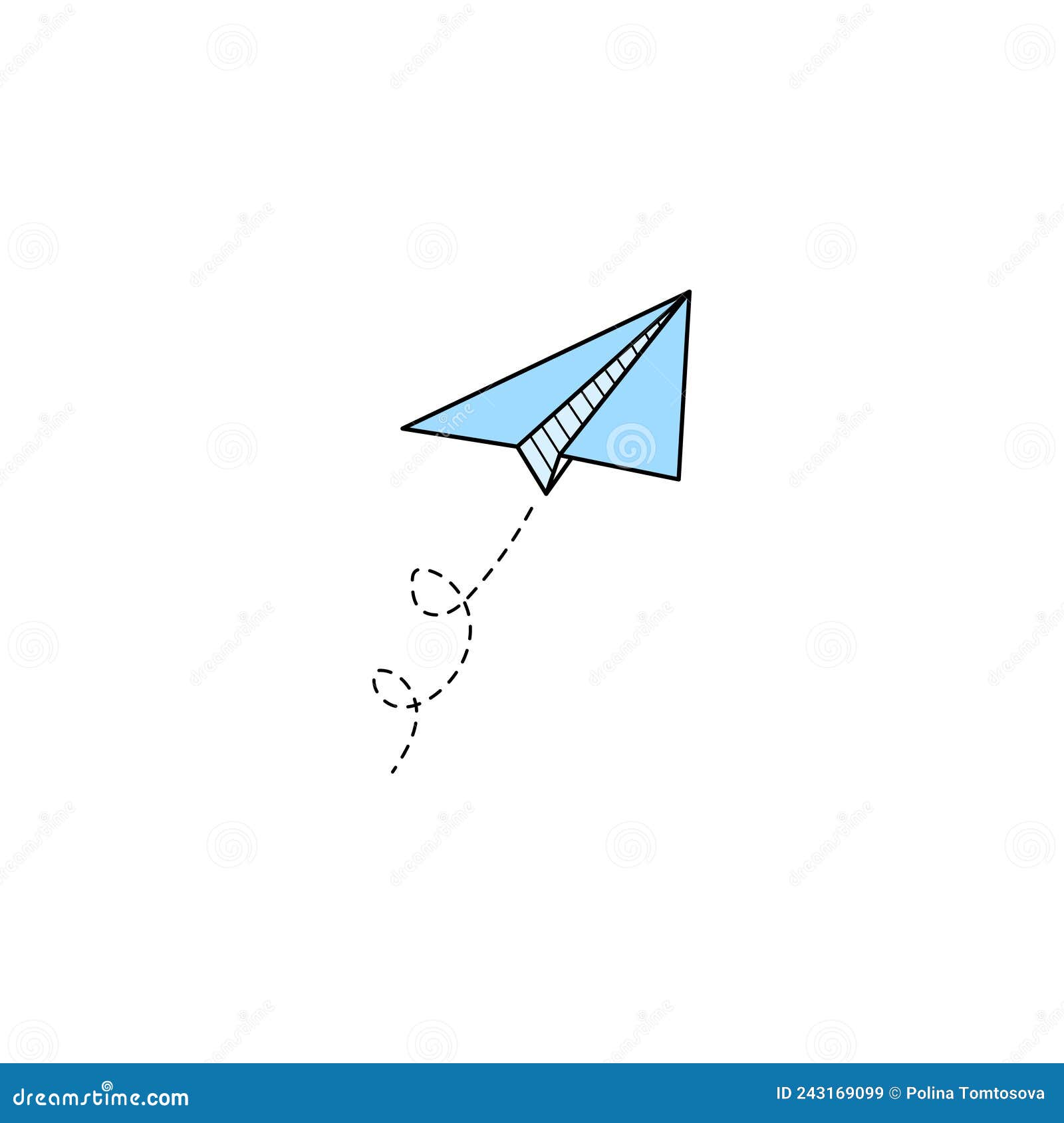Paper Airplane Vector Icon. Doodle Outline Stock Vector - Illustration ...