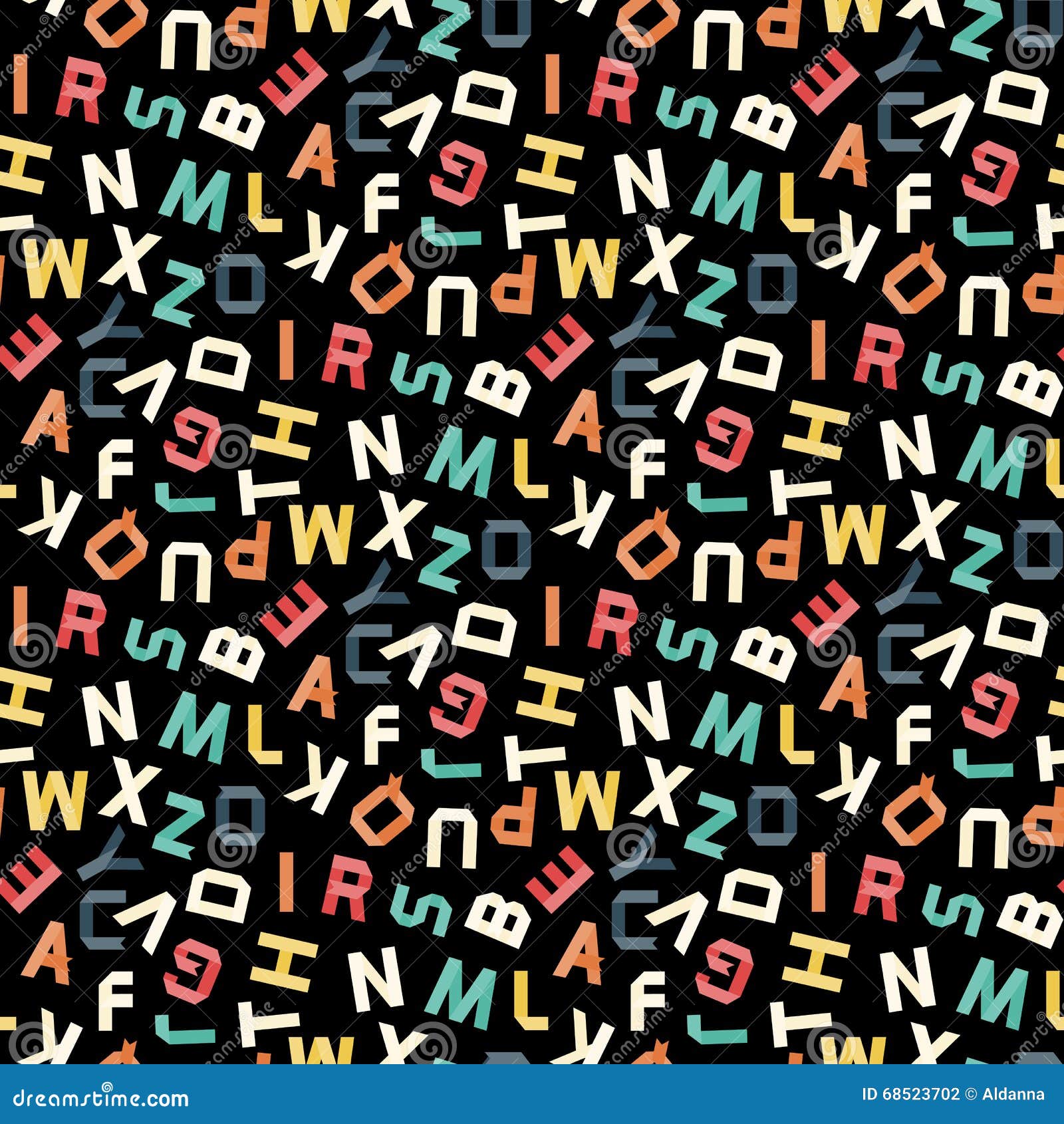 Paper alphabet pattern stock vector. Illustration of pattern - 68523702