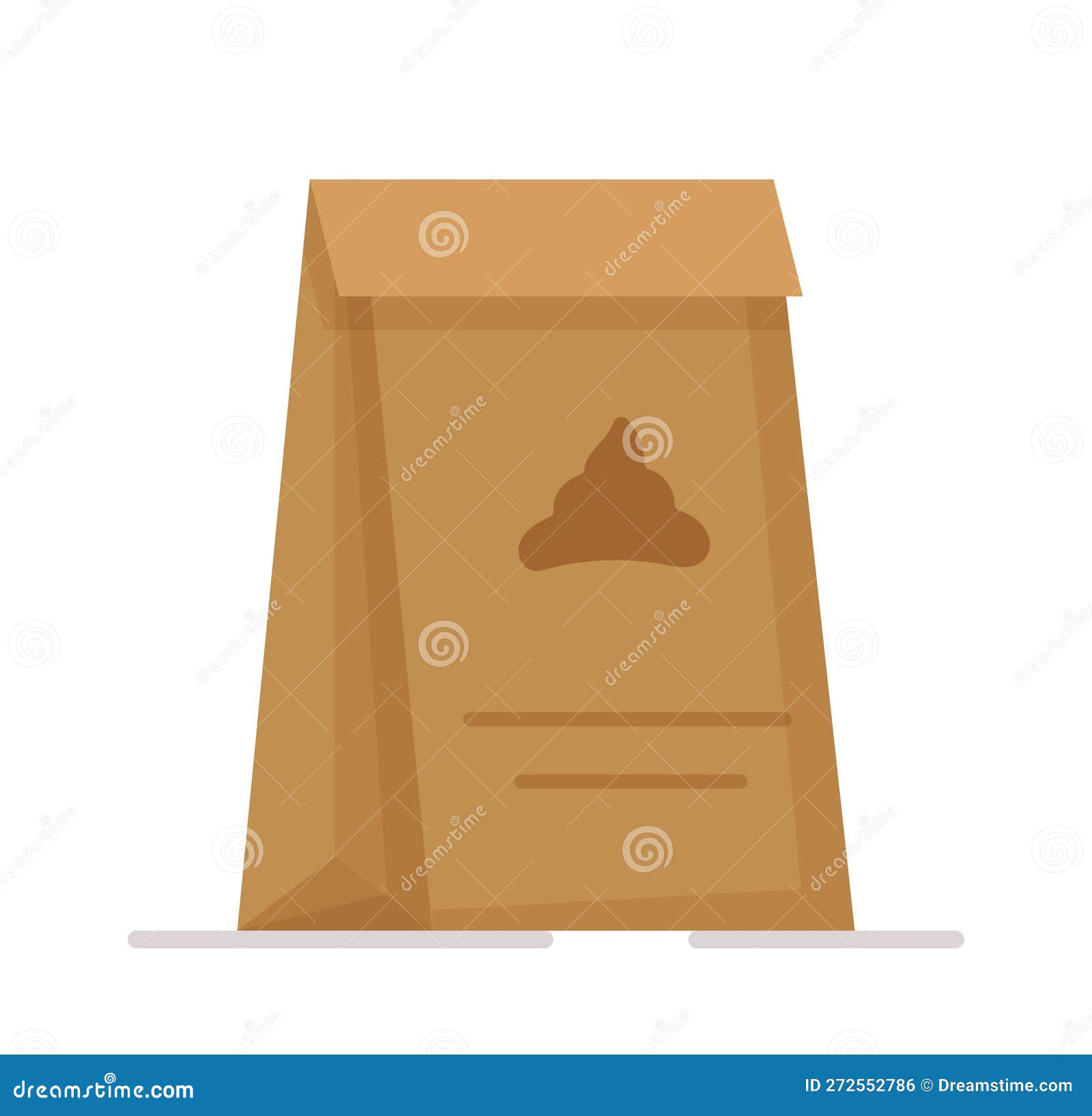 A Paper Bag for Cleaning Up Animal Crap. Stock Vector - Illustration of ...