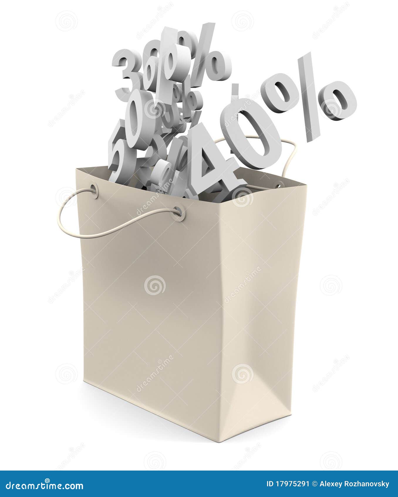 Paper Bag with Discount Rate Stock Illustration Illustration of gift