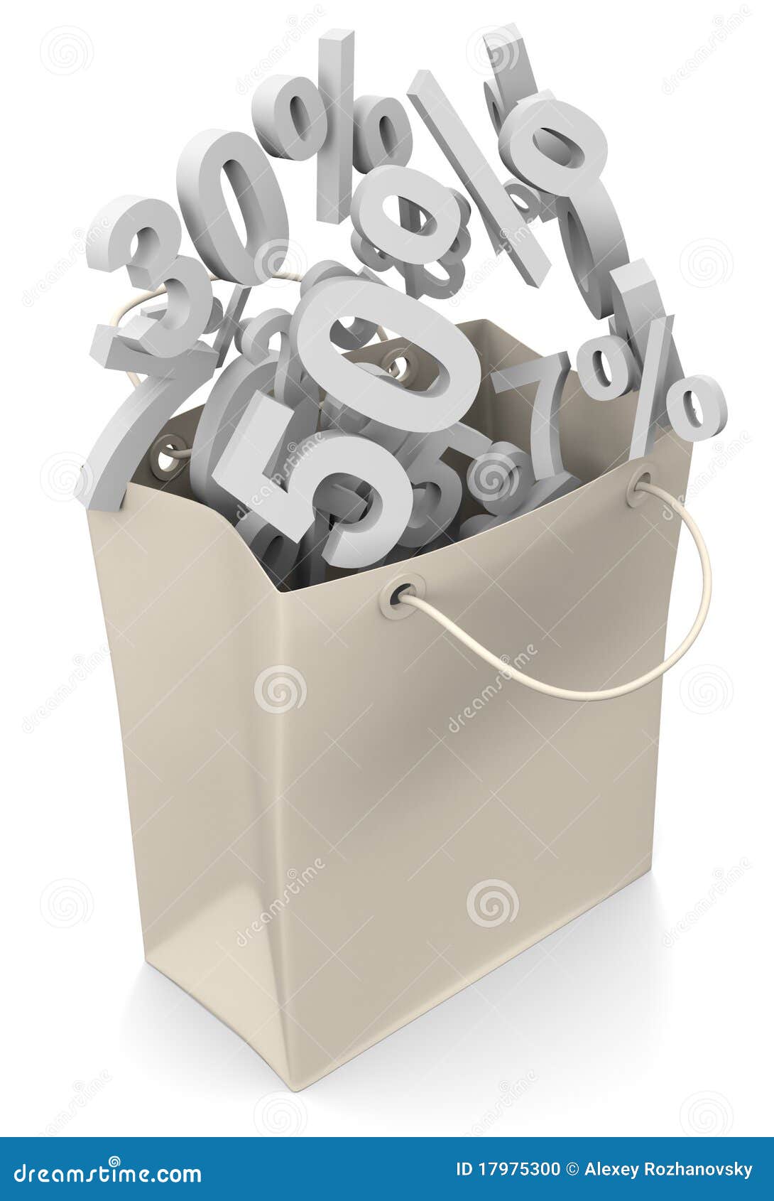 Paper Bag with Discount Rate Stock Illustration Illustration of store
