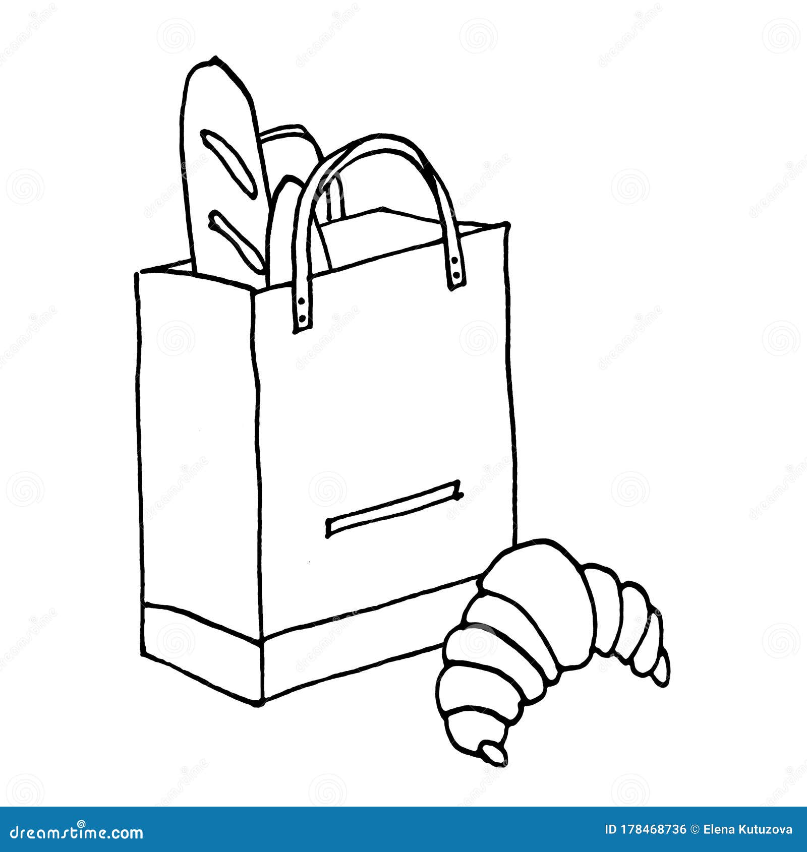 Vector illustration with shopping bag icon isolated on white background.  Concept in doodle hand drawn style. 20263876 Vector Art at Vecteezy