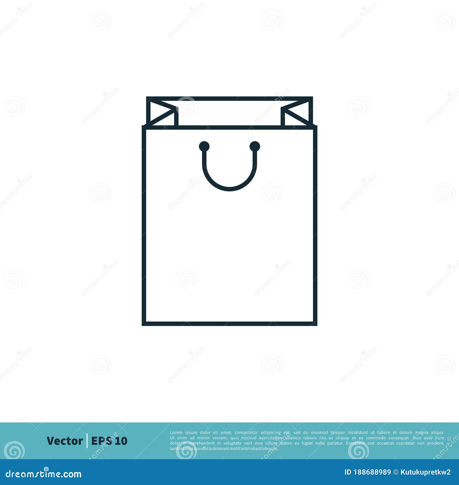 Paper Bag Icon Vector Logo Template Illustration Design. Vector EPS 10