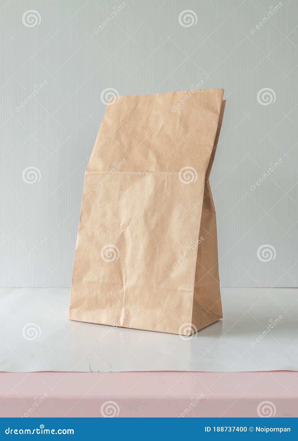 Download Paper Bag Isolated On White Background With Clipping Path, Eco-friendly Brown Food Package ...