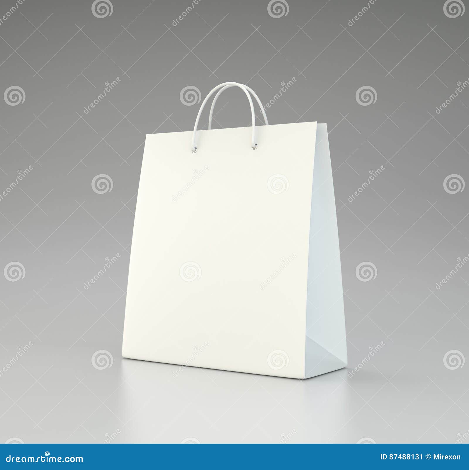 Paper Bag Model For Applying Branding Stock Illustration