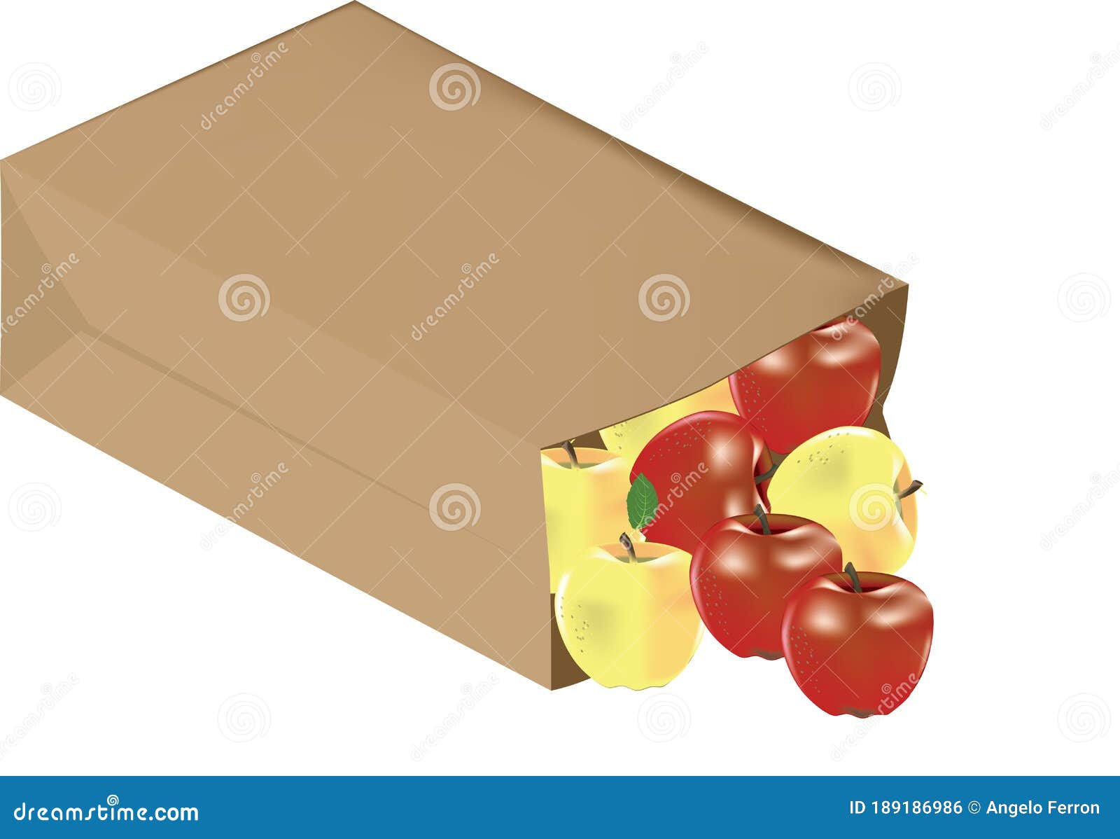 paper bag of organic bread containing fruit