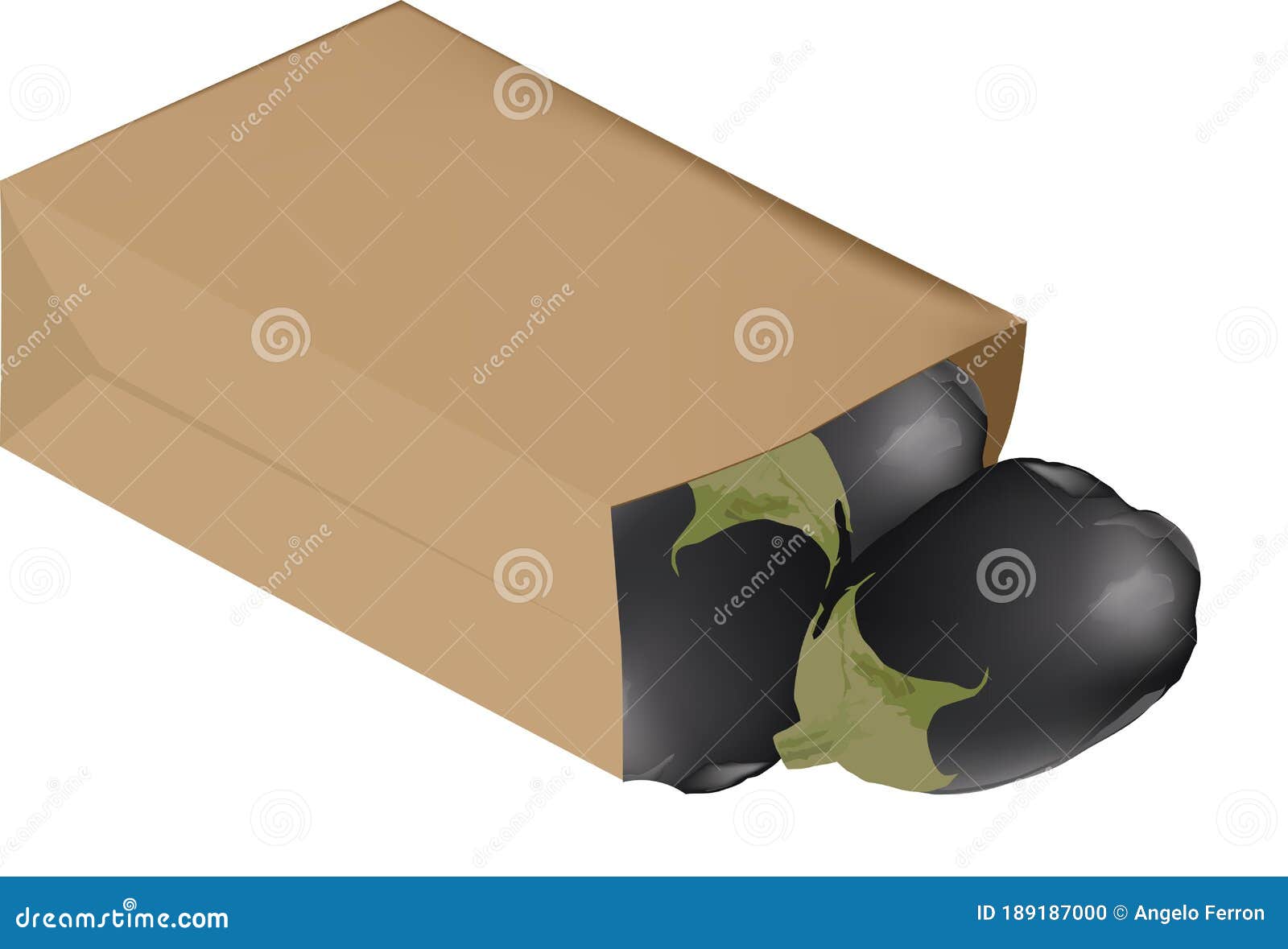 paper bag of organic bread containing vegetables