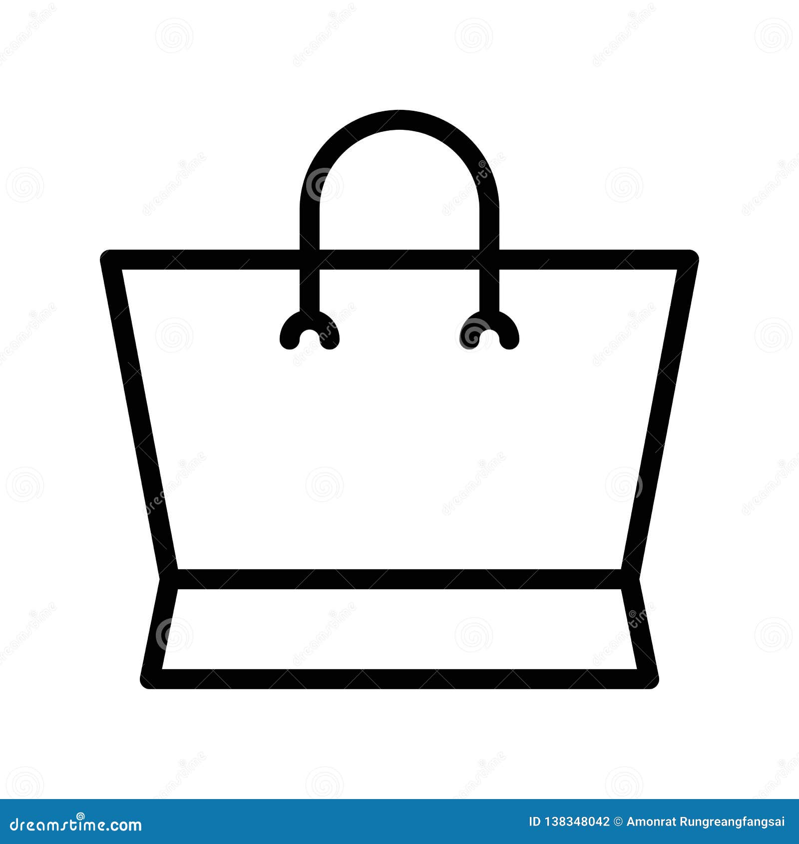 Paper Bag Vector Illustration, Line Style Icon Stock Vector ...