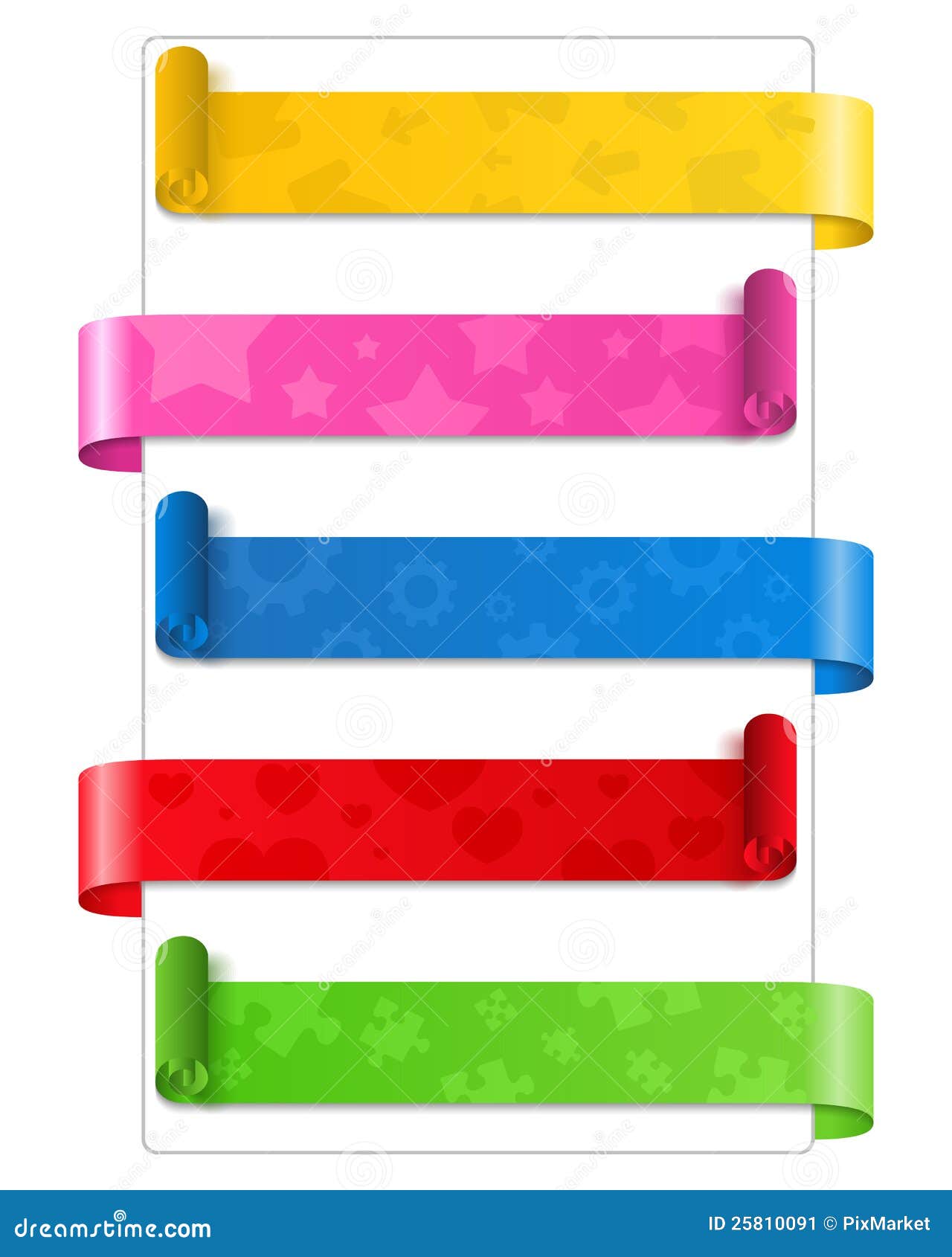 Paper Banners stock vector. Illustration of offer, love 25810091