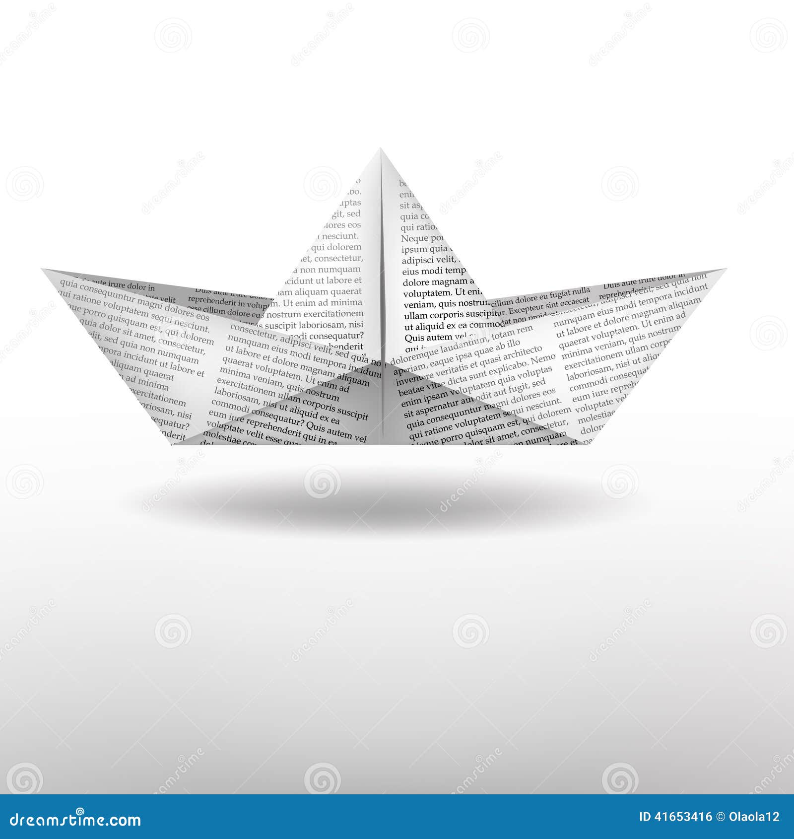 Paper boat stock vector. Illustration of repeated, origami 41653416