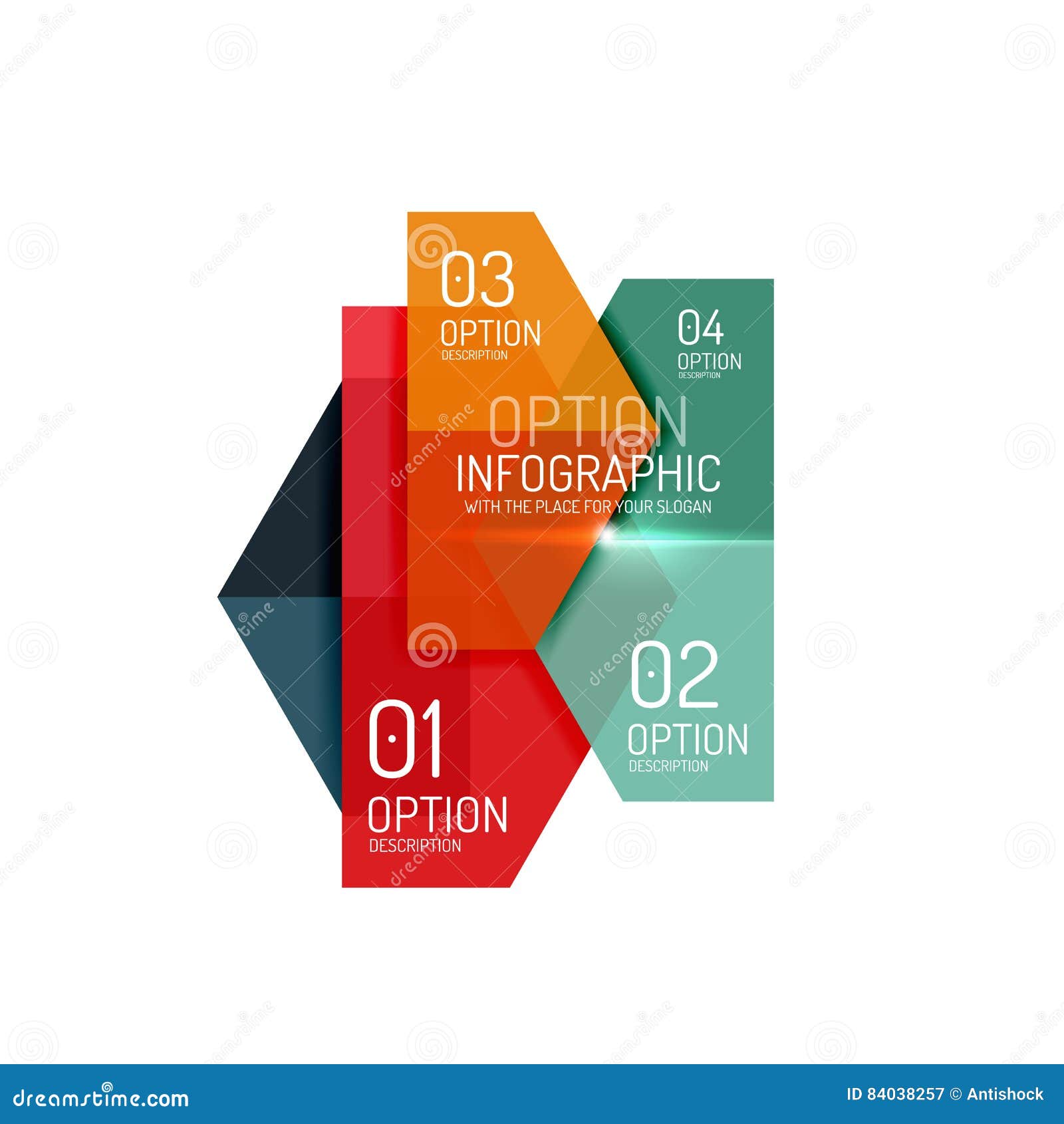 Paper Business Option Button Infographic Templates Stock Illustration