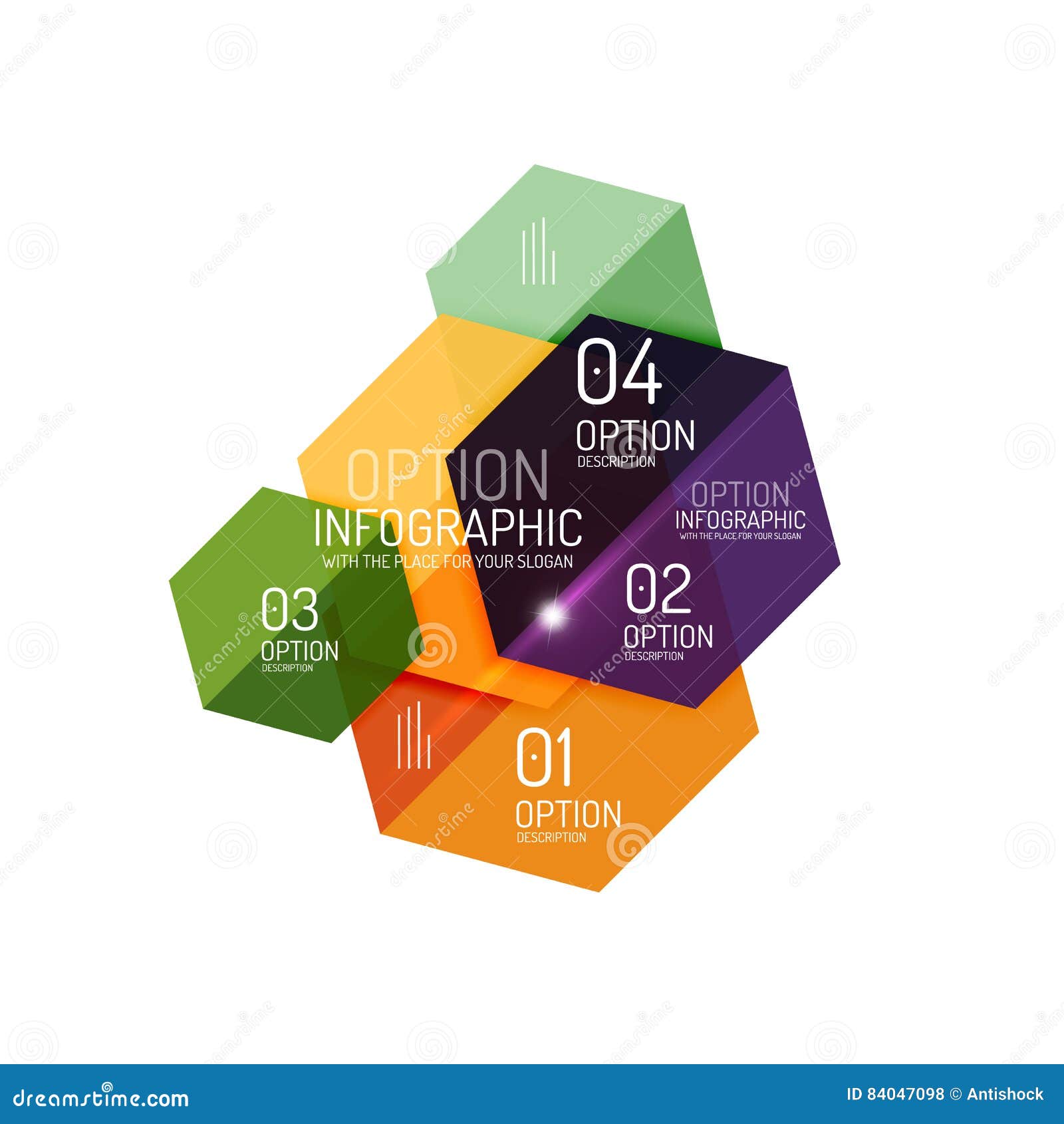 Paper Business Option Button Infographic Templates Stock Illustration