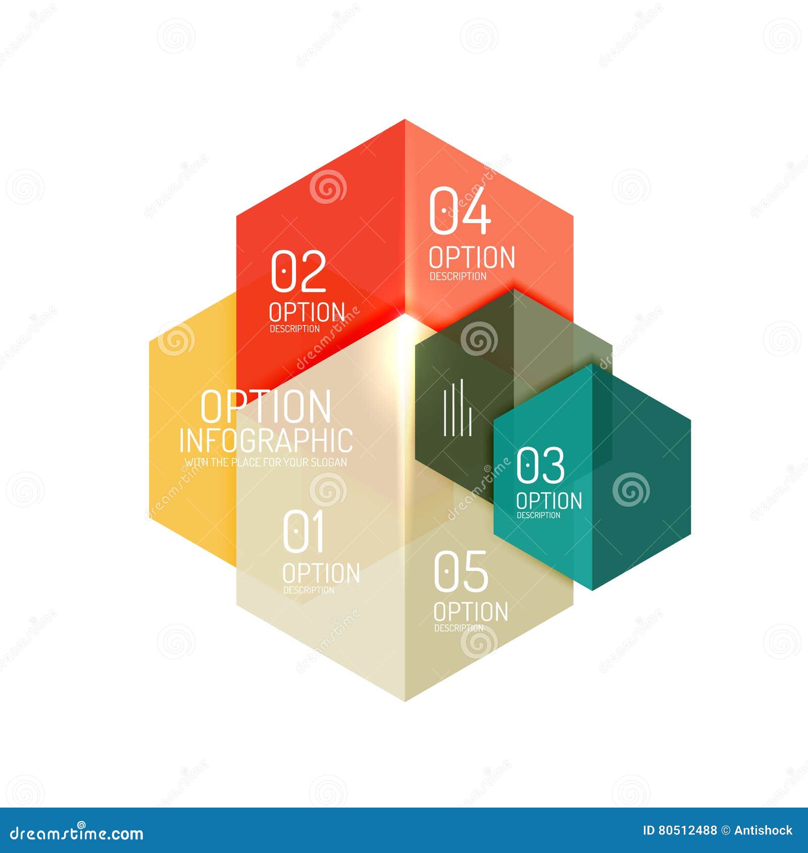 Paper Business Option Button Infographic Templates Stock Vector