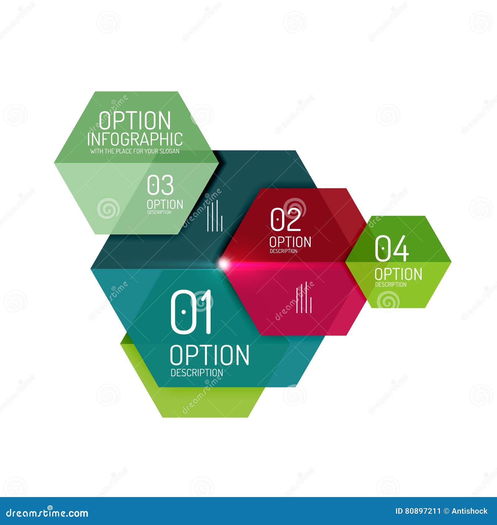 Paper Business Option Button Infographic Templates Stock Vector