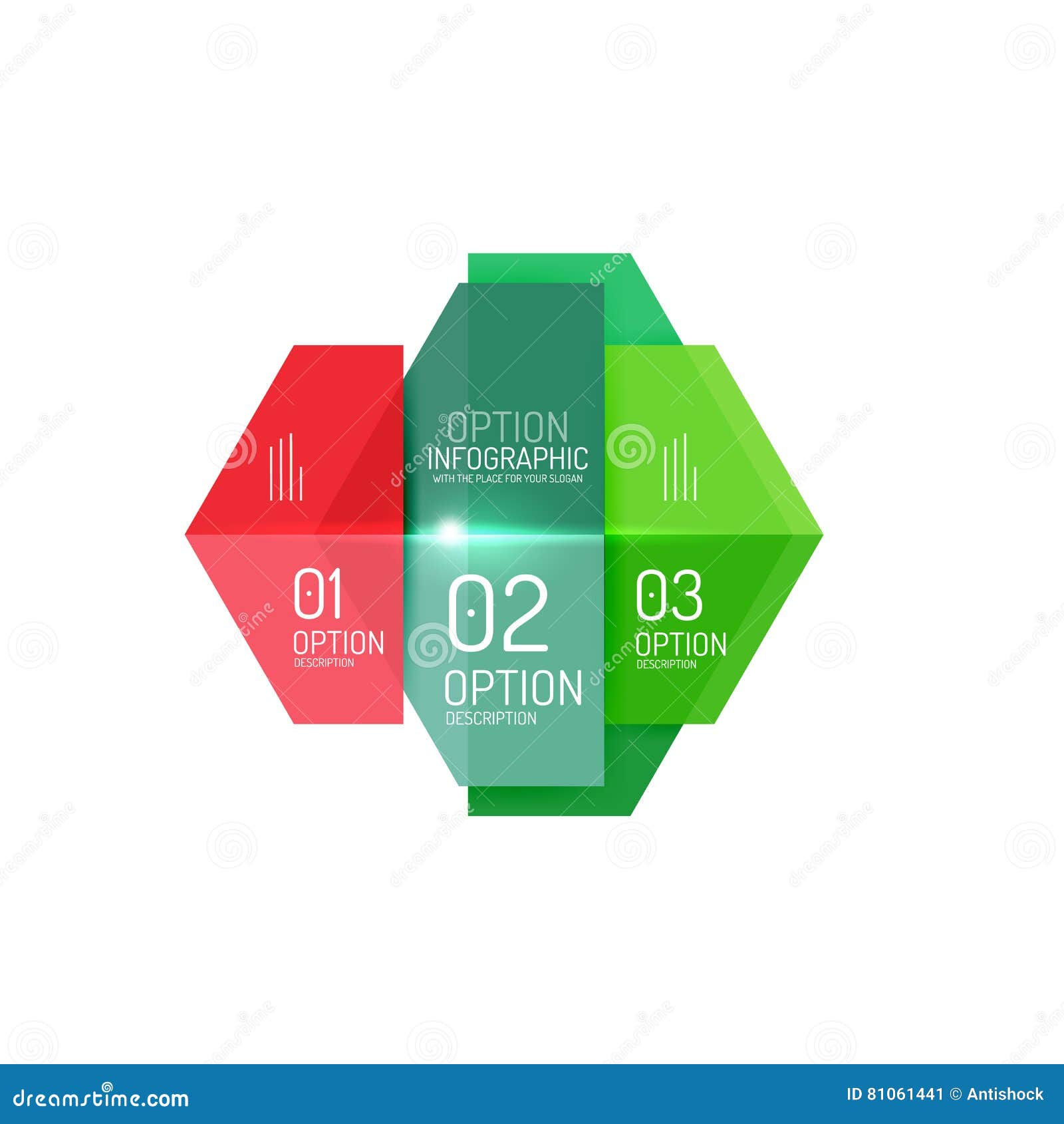 Paper Business Option Button Infographic Templates Stock Vector