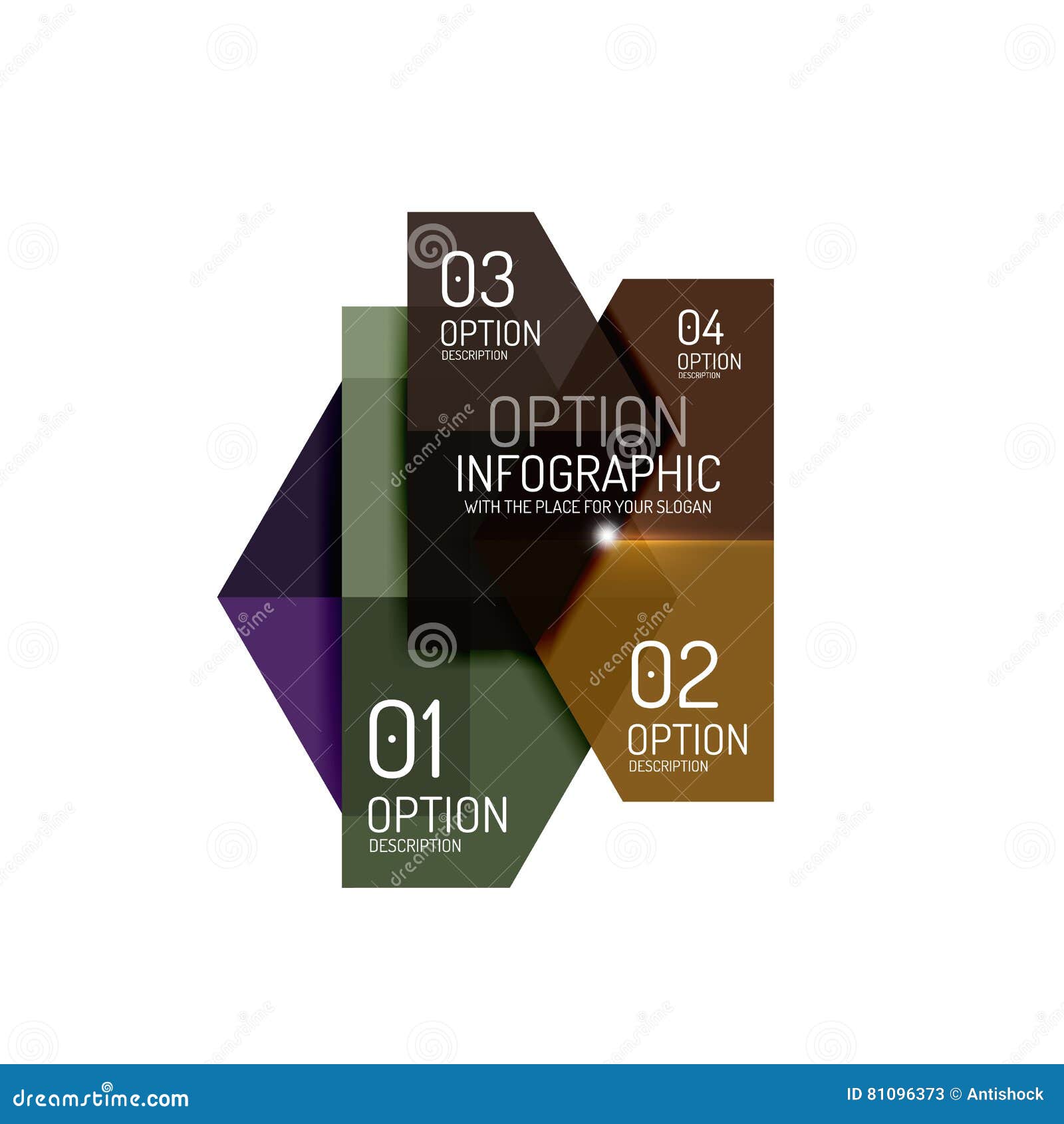 Paper Business Option Button Infographic Templates Stock Vector