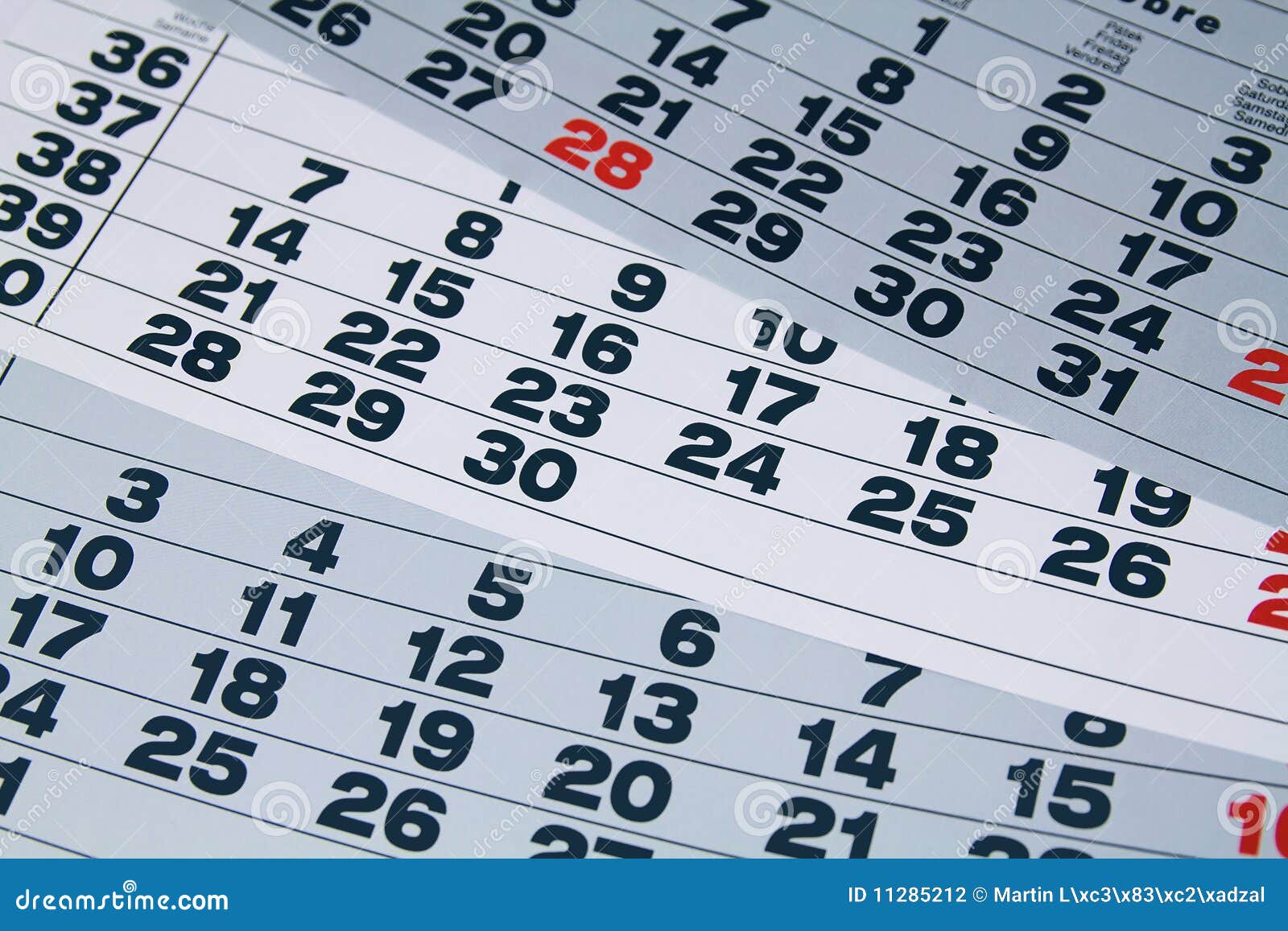 Paper calendar stock photo. Image of white, date, blue 11285212