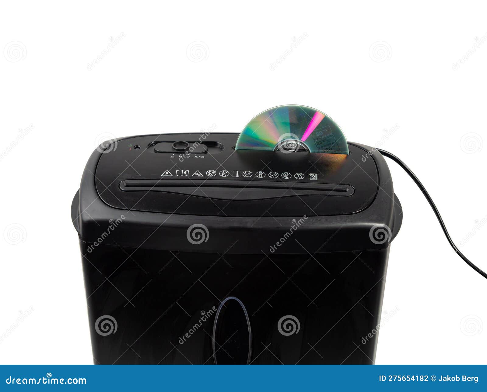 Paper and CD Shredder. Stationery Document Shredder Stock Photo Image of secret, protection