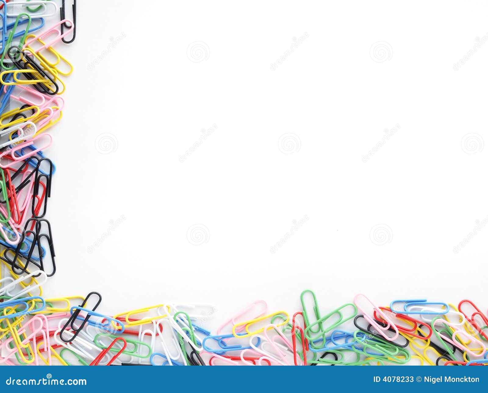 Paper clip border stock image. Image of fastener, stationary 4078233