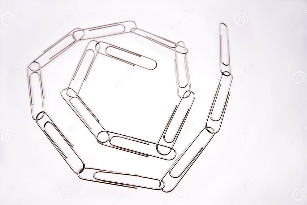 Paperclip chain stock image. Image of chain, circle, studio 3211649