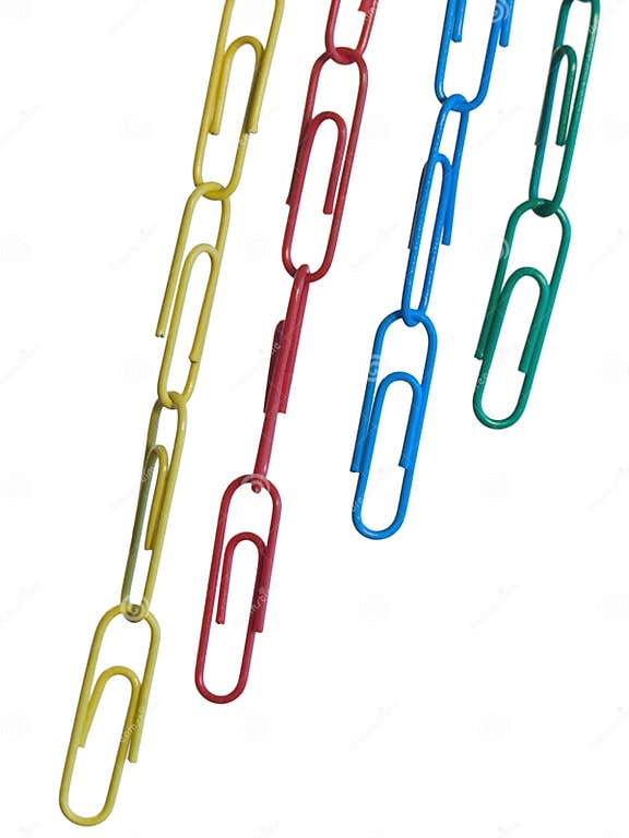 Paper clip chain stock photo. Image of work, document 5529820
