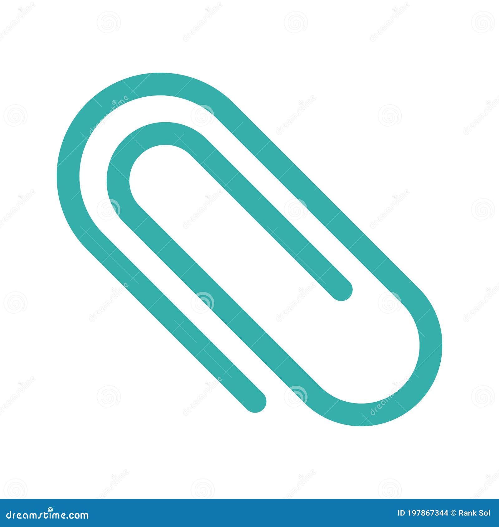 Paper Clip, Clip, Link, Attachment Fully Editable Vector Icon Stock