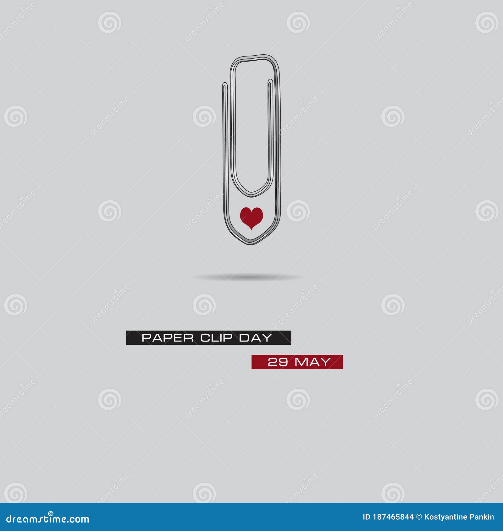 Paper Clip Day stock vector. Illustration of appurtenance 187465844