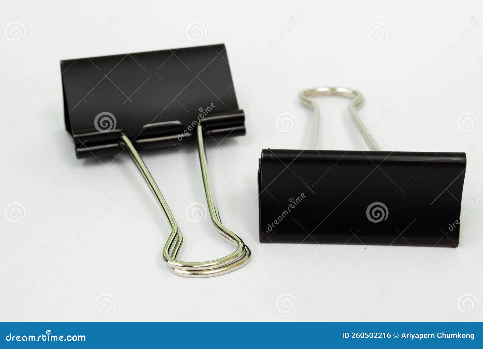 Black Paper Clip on White Backgroud Stock Photo Image of clamp
