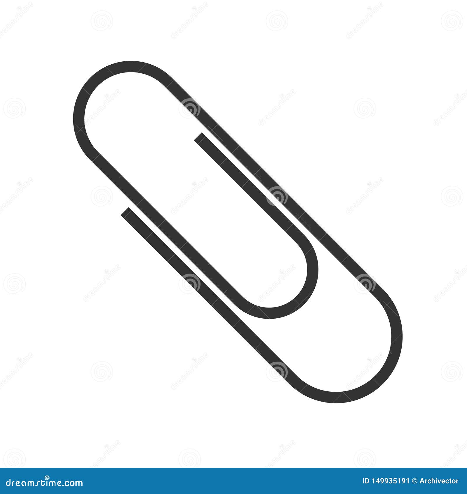 Paper Clip Office Graphic Black Sign Stock Vector - Illustration of  drawing, fastener: 149935191