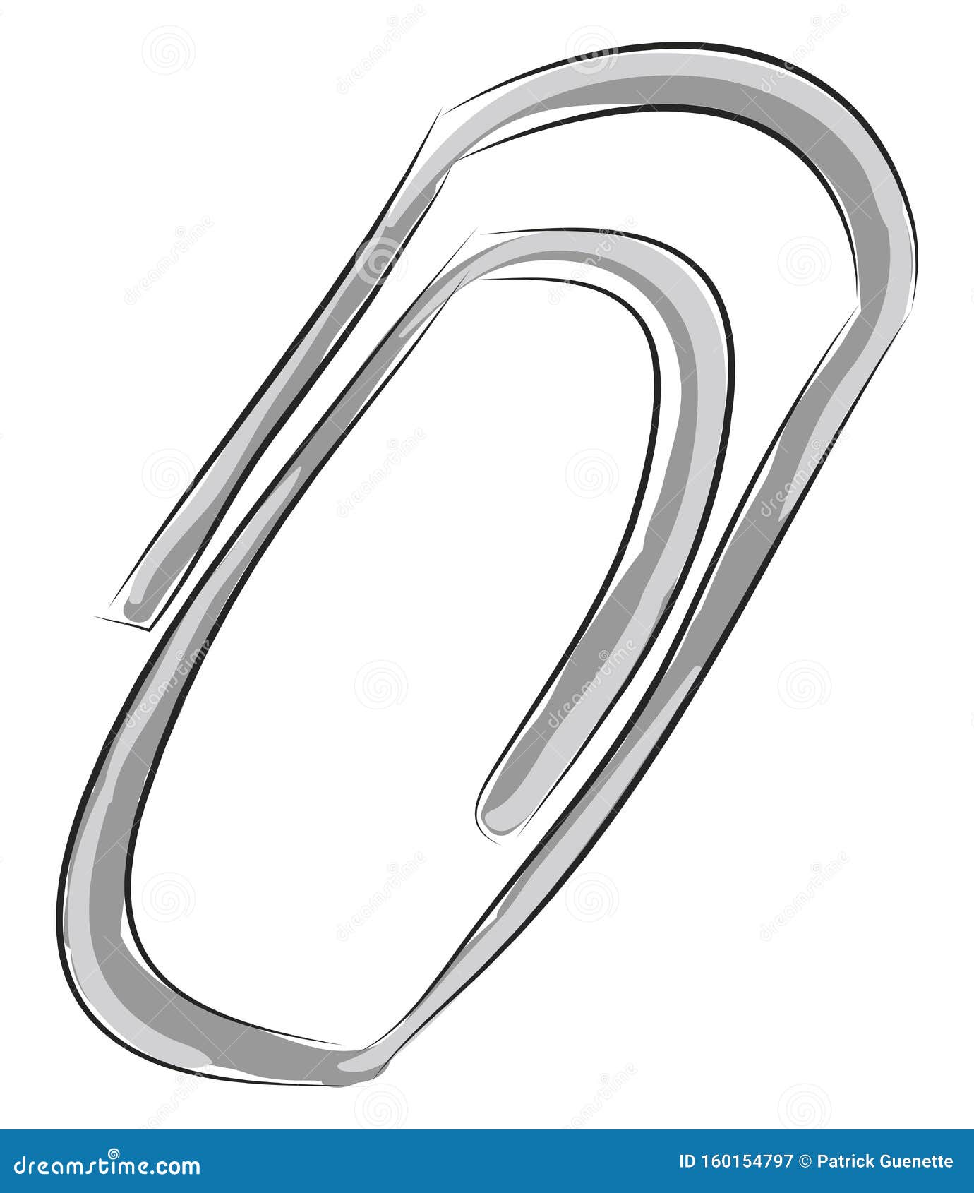 Paper Clip Vector Illustration Stock Vector Illustration of supplies